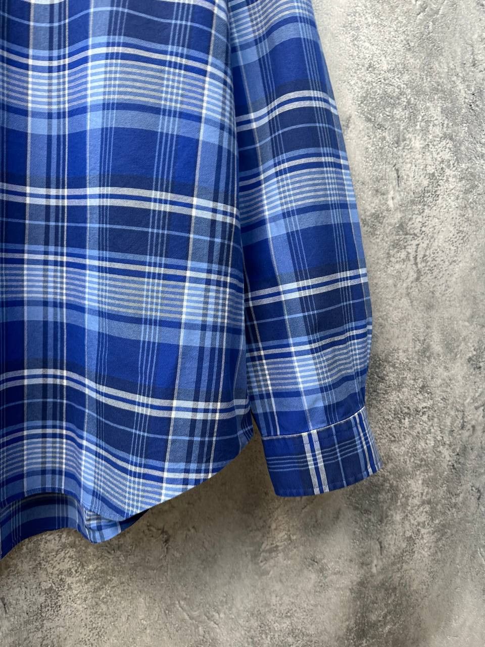 Ralph Lauren Ralph Lauren Plaid Shirt Luxury Blue Button Up Real Logo Size US XL / EU 56 / 4 - 8 Thumbnail