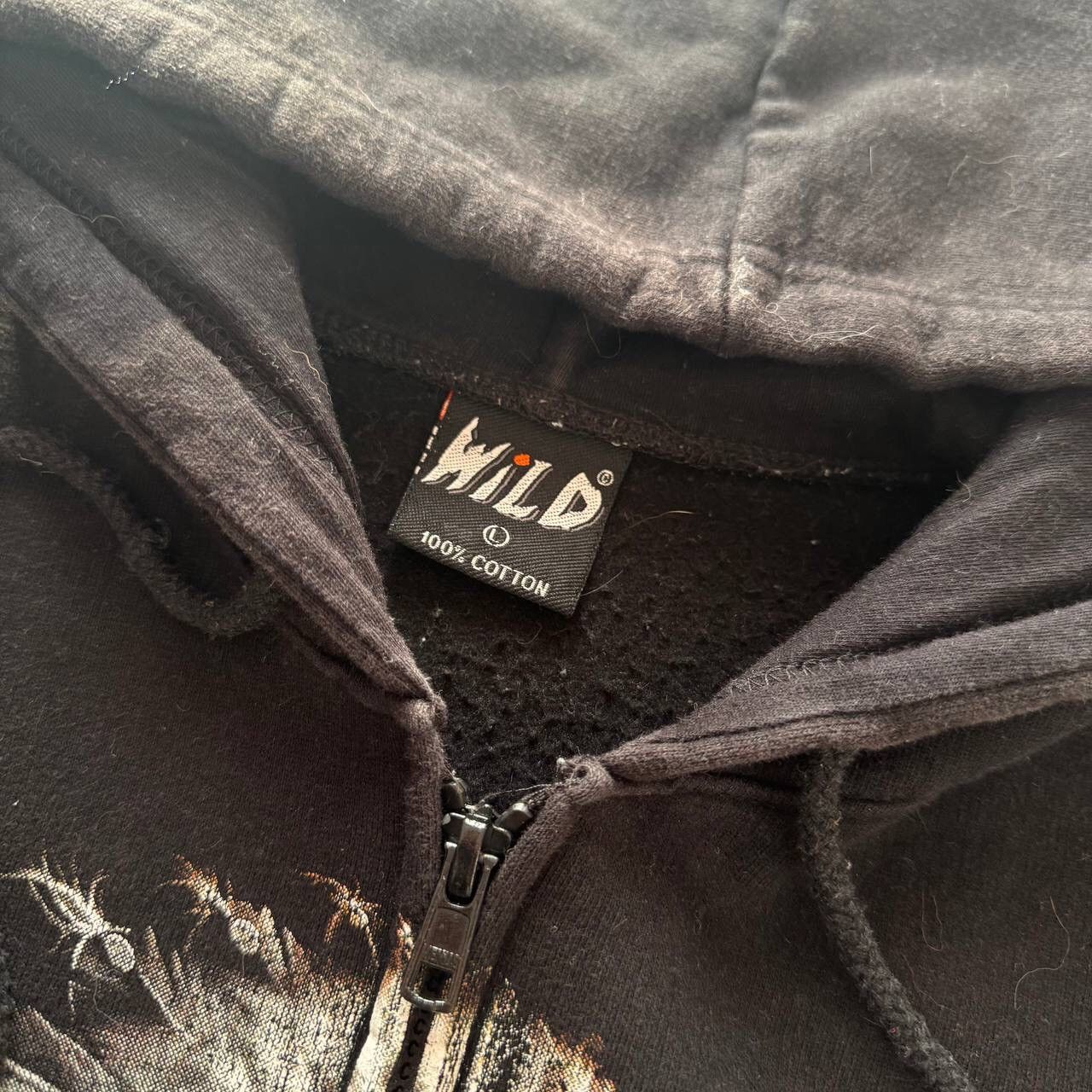 Japanese Brand × Vintage WILD Vintage Wolf Printed Zip Hoodie Size US M / EU 48-50 / 2 - 13 Thumbnail