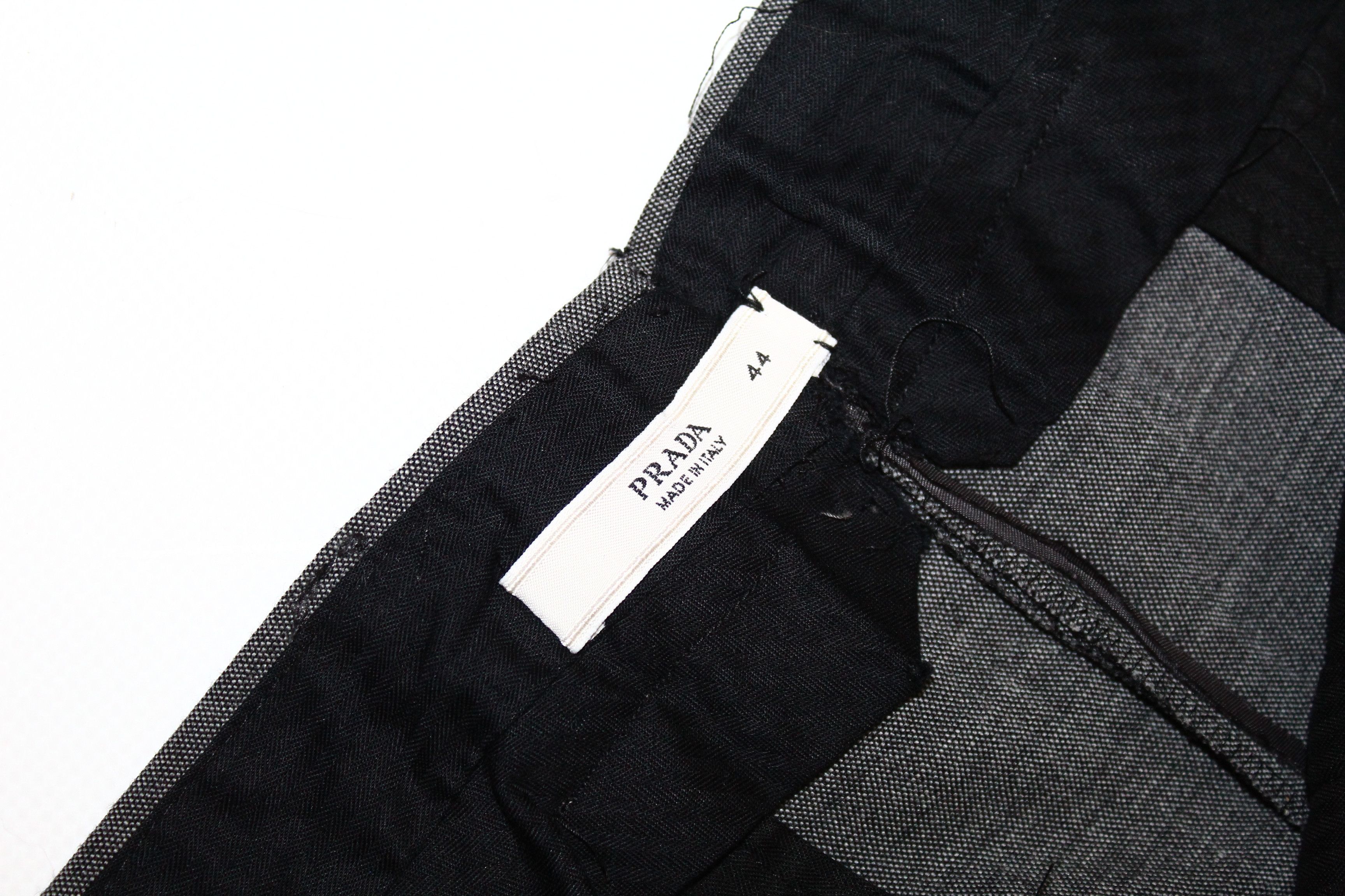 Prada Prada Woven Stretch Wool Flared Trousers Size 30" / US 8 / IT 44 - 7 Thumbnail