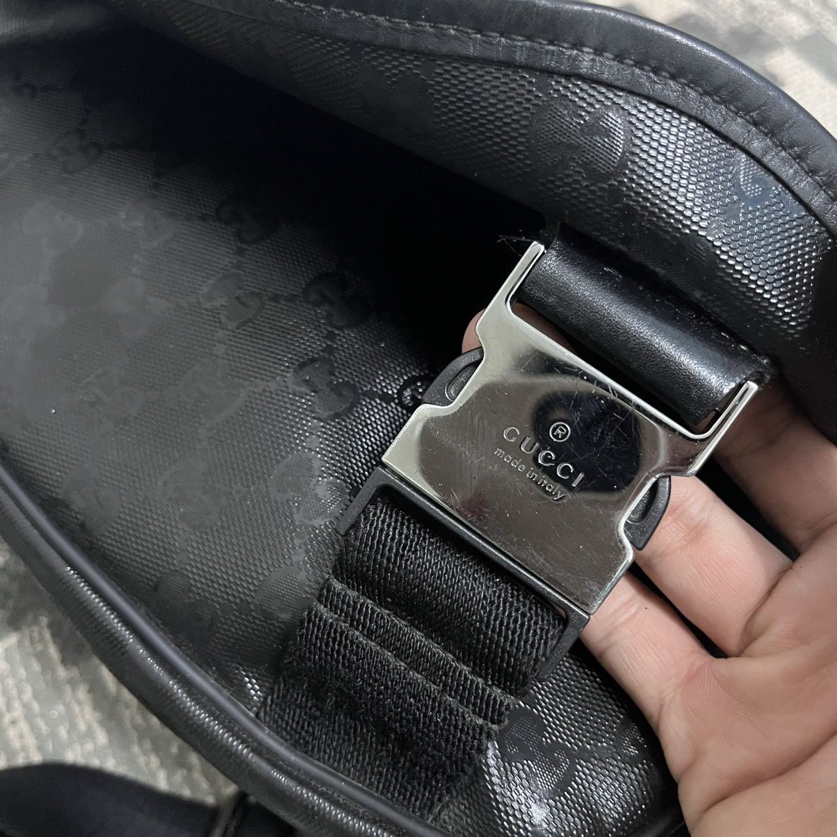 Gucci Gucci Messenger GG Supreme Lona Bandolera Hombre Black Size ONE SIZE - 5 Thumbnail