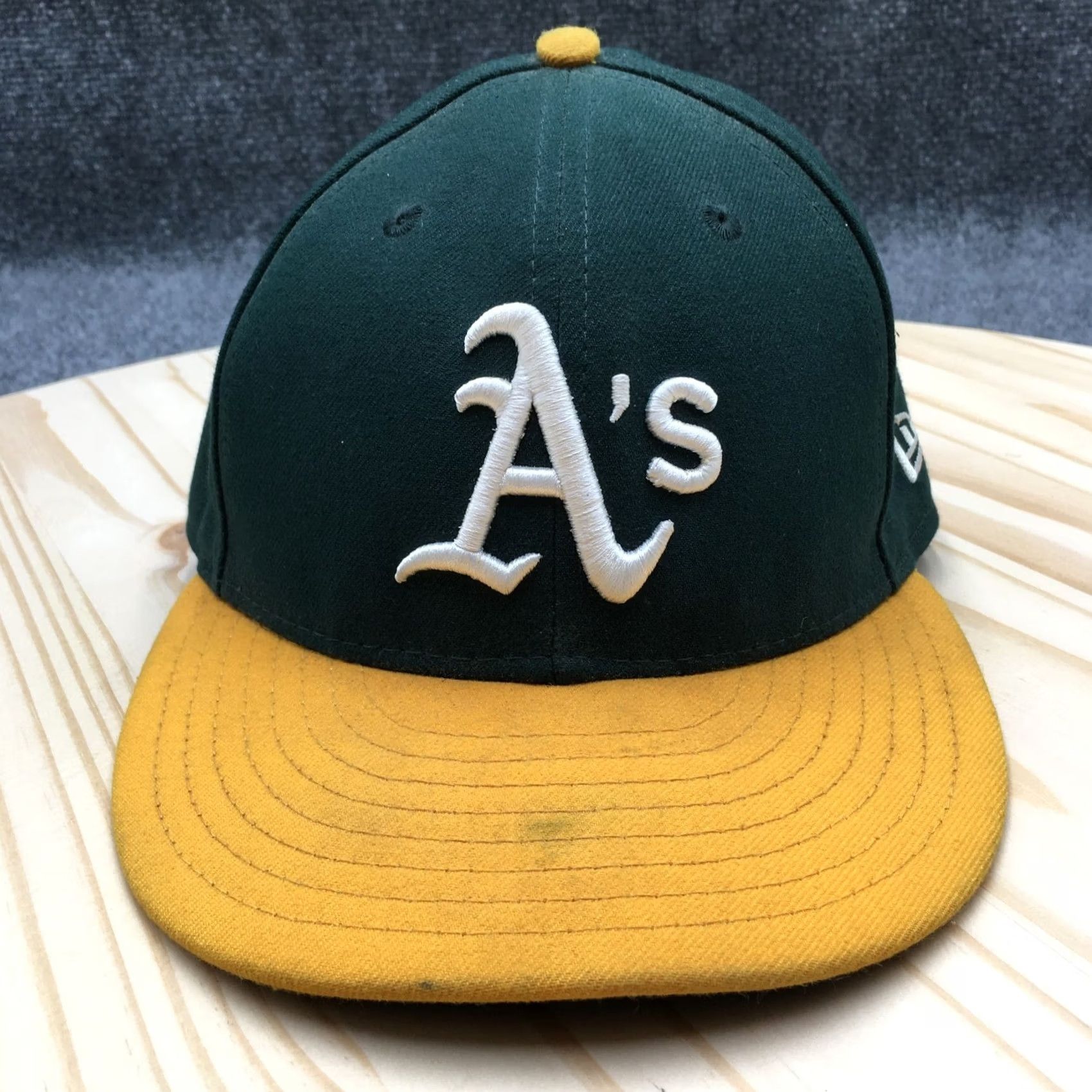 New Era New Era Oakland Athletics Baseball Cap Hat Mens Green 7 Fitted Embroidered Logo Size ONE SIZE - 3 Thumbnail