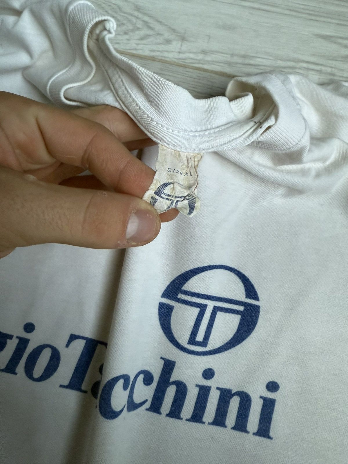 Sergio Tacchini × Vintage Vintage tee 90’s Sergio Tacchini T-shirt brand logo Size US XL / EU 56 / 4 - 3 Thumbnail