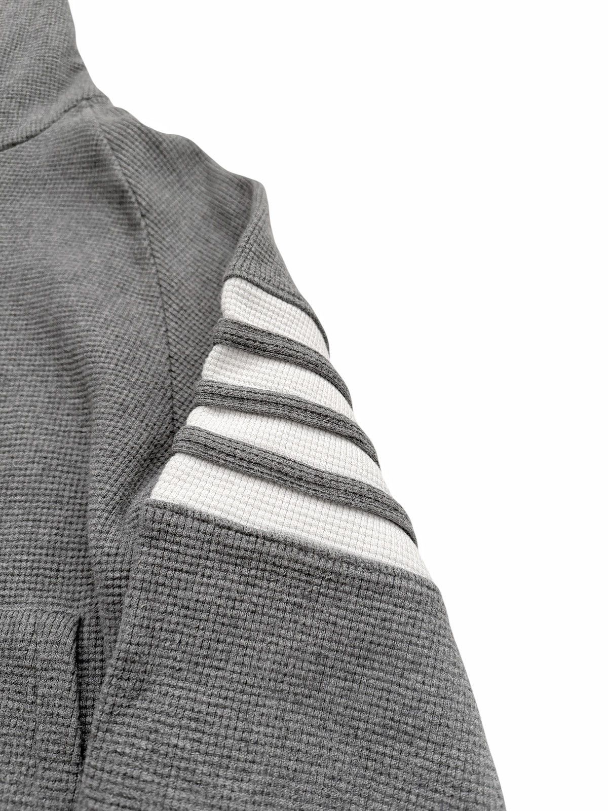 Thom Browne Heavy Engineered Waffle Zip Bar Thermal Hoodie Size US M / EU 48-50 / 2 - 4 Thumbnail