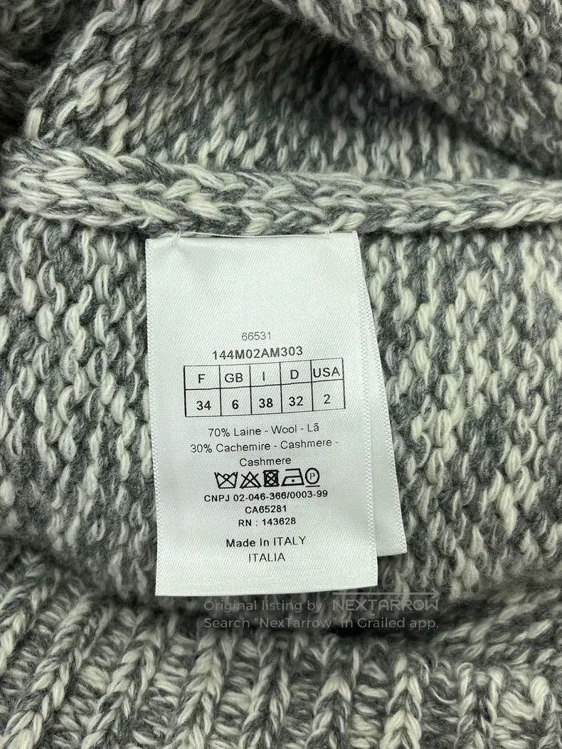Dior Dior Knitted cardigan with large grey lapel coat Size XXS / US 00 / IT 34 - 4 Thumbnail