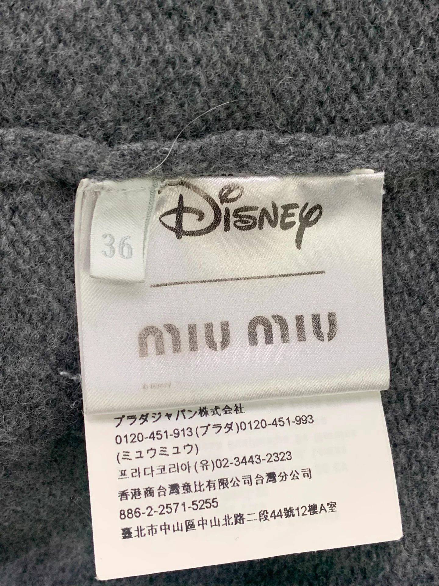 Miu Miu Miu Miu Gray Alice Sweater 36 New Size XS / US 0-2 / IT 36-38 - 5 Thumbnail