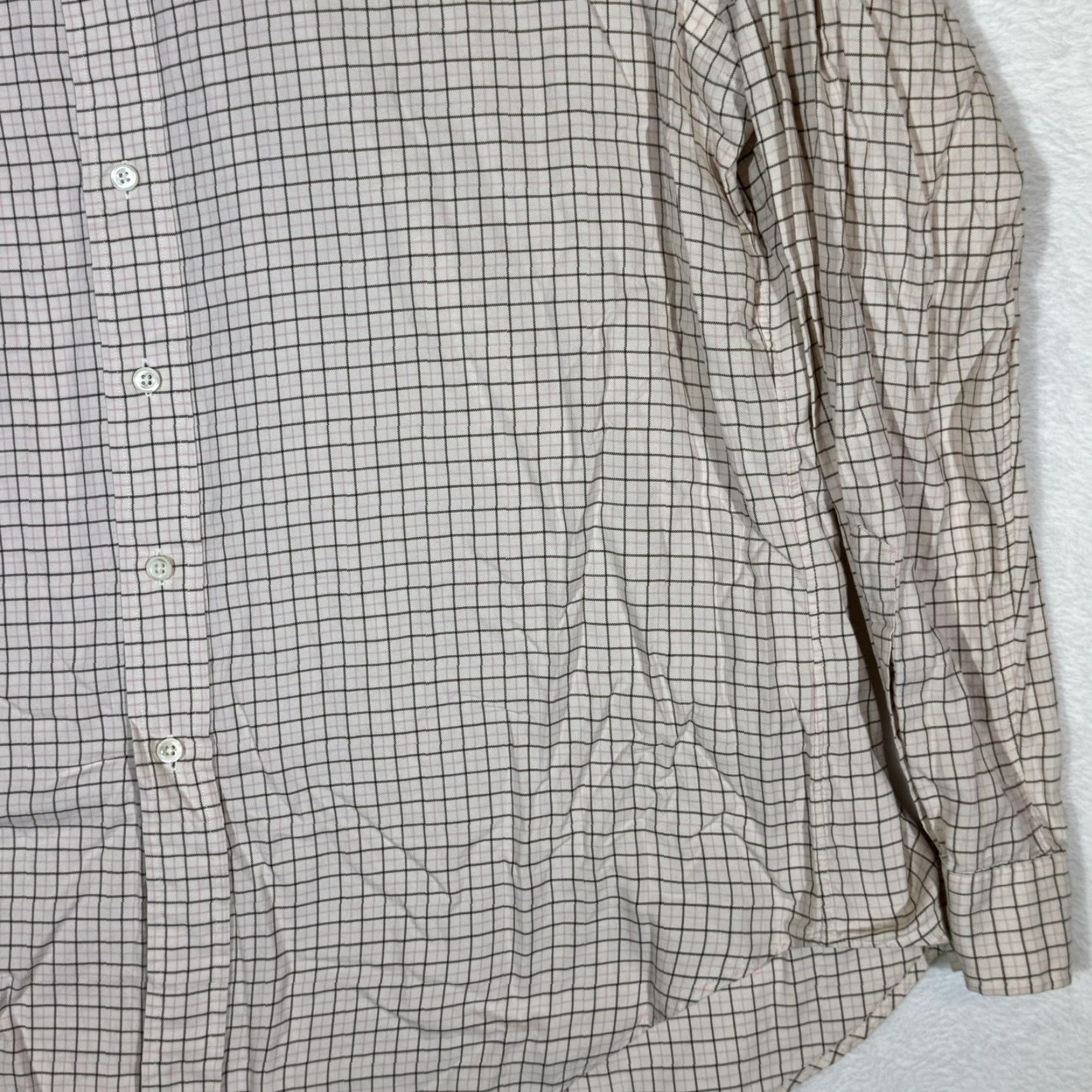 Ralph Lauren Ralph Lauren Shirt Mens XL Cream Tattersall Plaid Classic Fit Long Sleeve Pony Size US XL / EU 56 / 4 - 6 Thumbnail