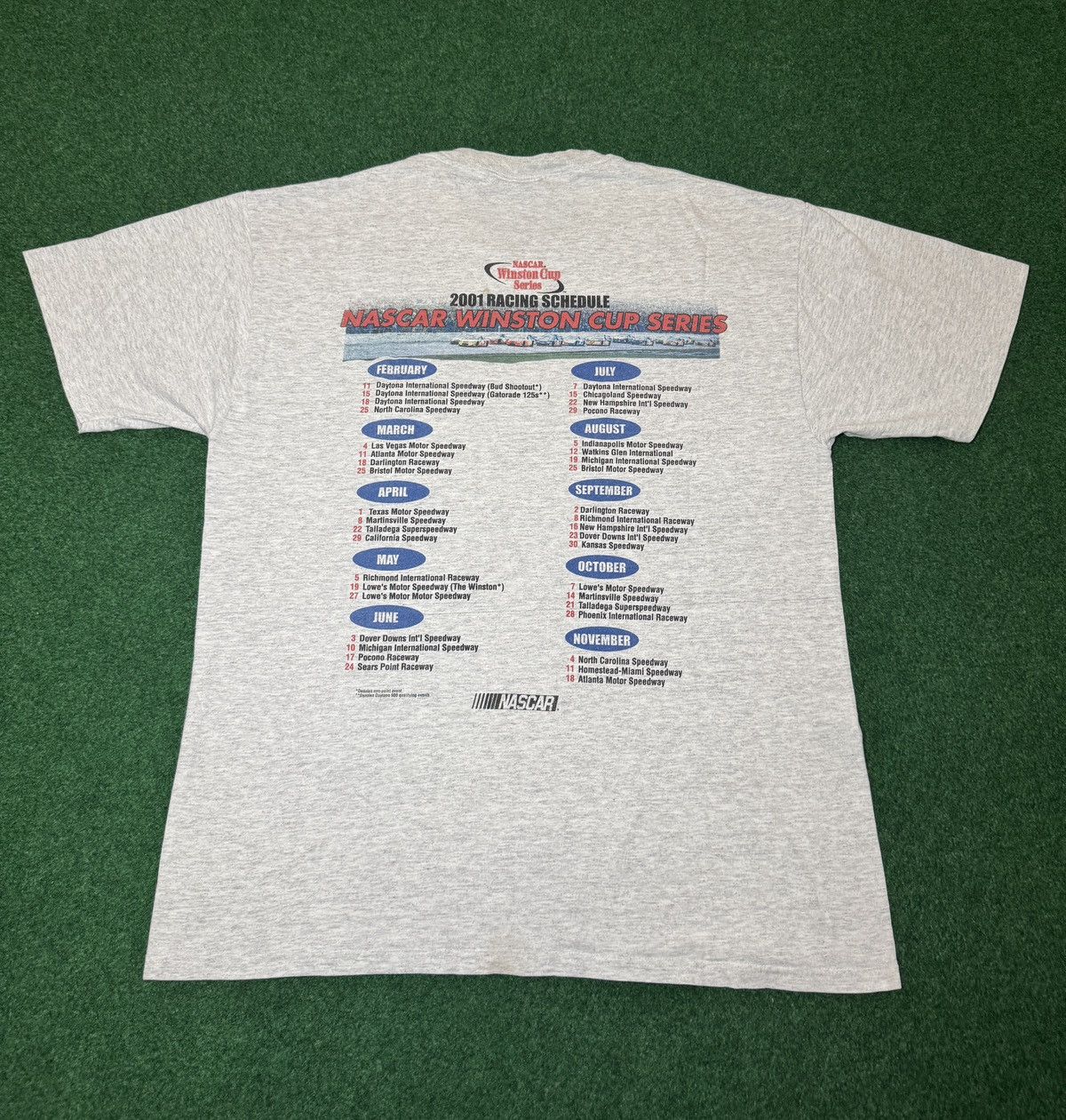 NASCAR Y2K Nascar Winston Cup Series 2001 Vintage Racing T Shirt Size US L / EU 52-54 / 3 - 3 Thumbnail