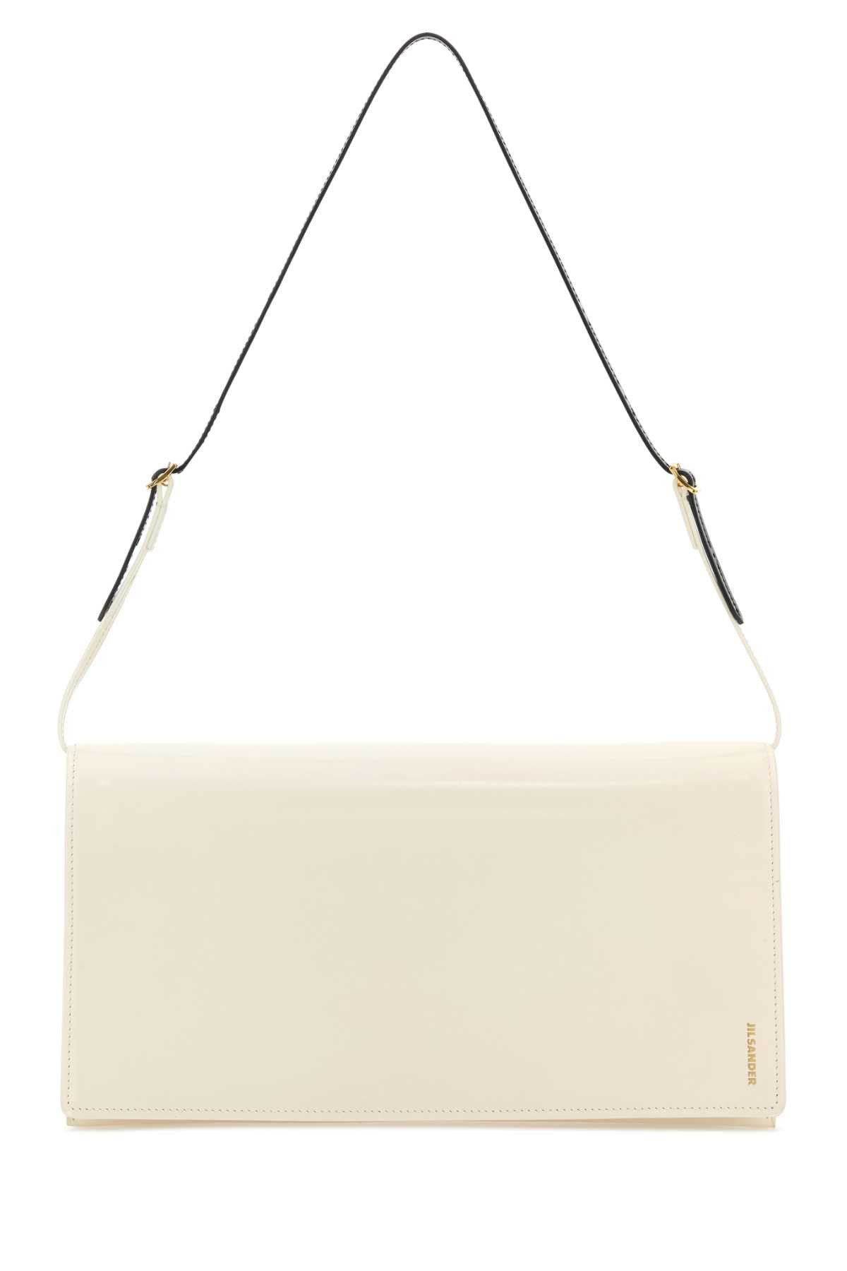 Jil Sander White Leather Medium File Shoulder Bag Size ONE SIZE - 1 Thumbnail