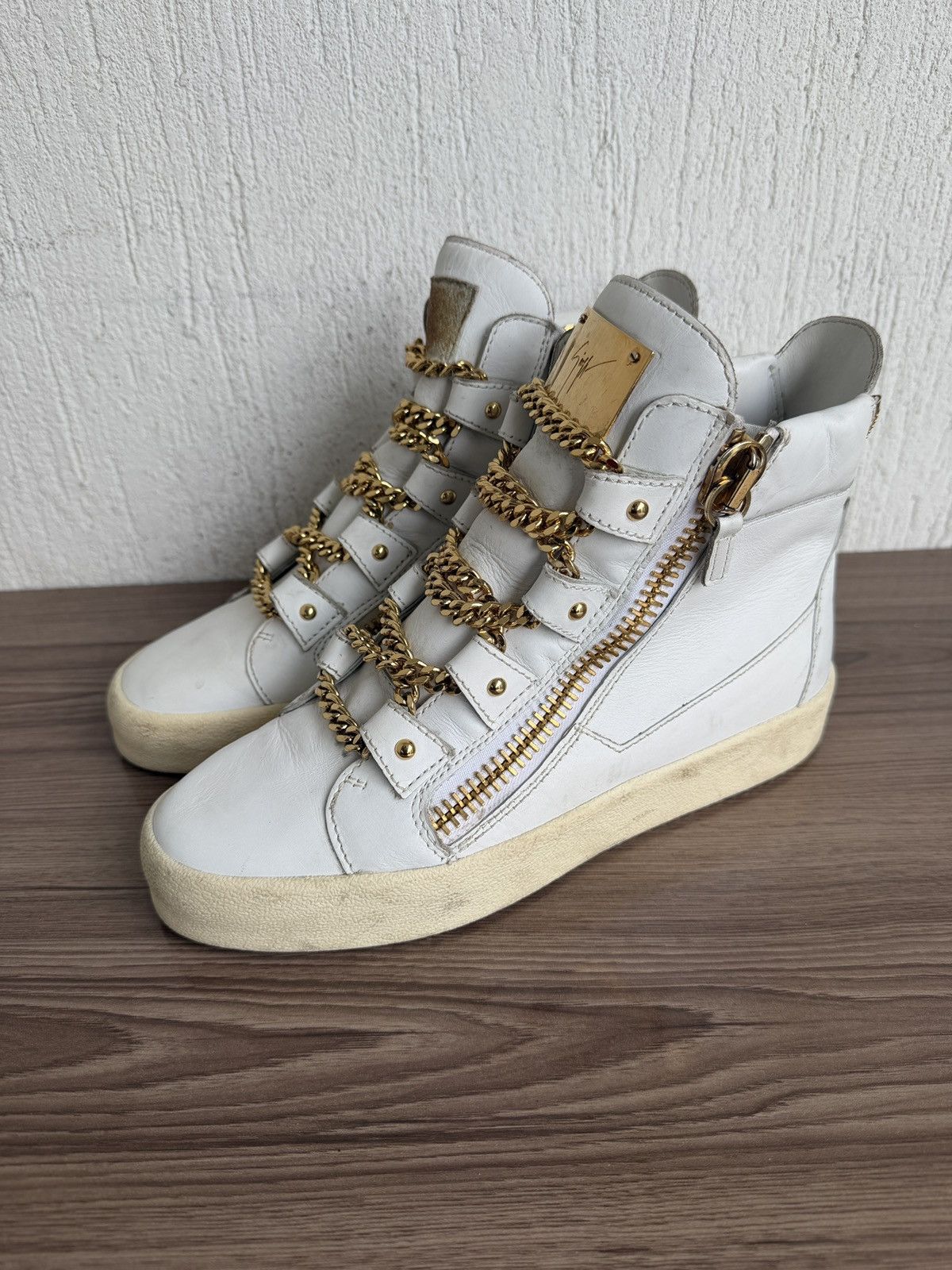Giuseppe Zanotti Golden chain high sneaker Size US 9 / EU 42 - 2 Thumbnail