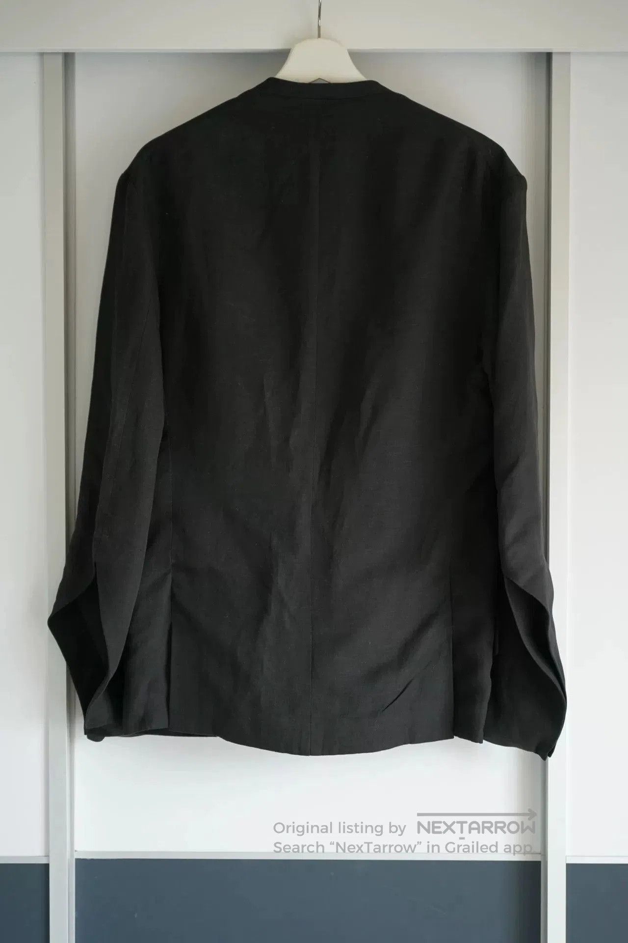 Yohji Yamamoto Yohji Yamamoto Black Uncollared Jacket. Size US M / EU 48-50 / 2 - 2 Thumbnail