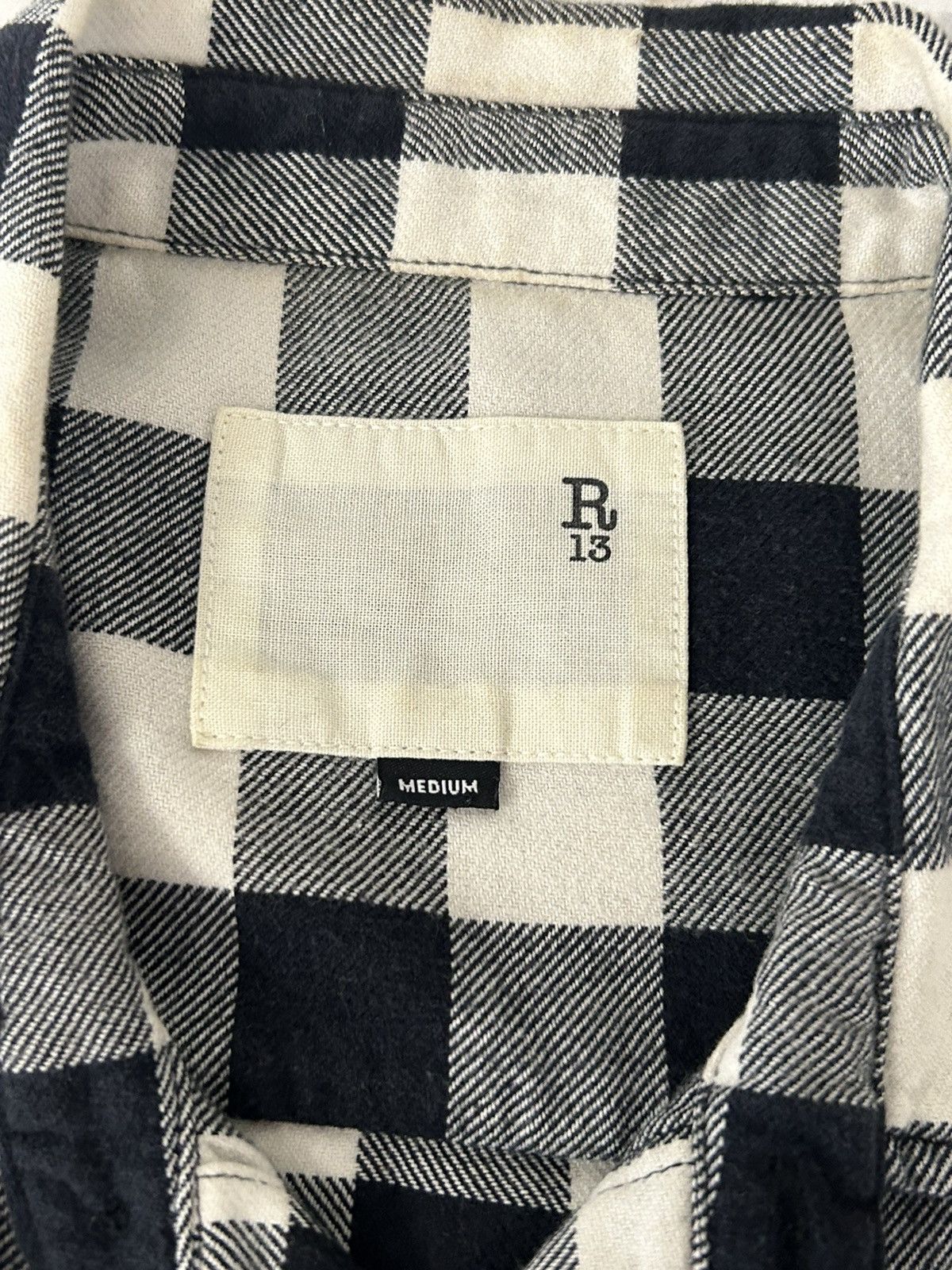 R13 Distressed Oversized Plaid flannel Size US M / EU 48-50 / 2 - 6 Thumbnail