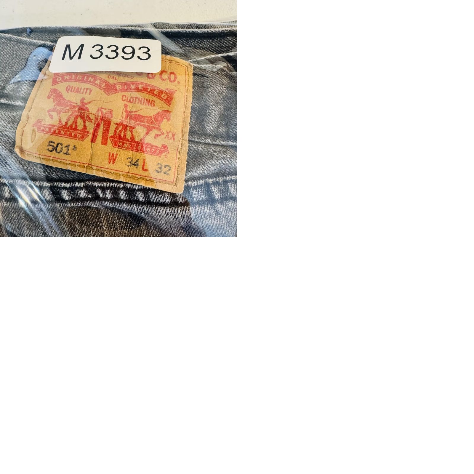 Levi's Levi's 501 Jeans Mens Regular Straight Denim Button Fly Gray Medium Wash 34x31 Size US 34 / EU 50 - 10 Thumbnail