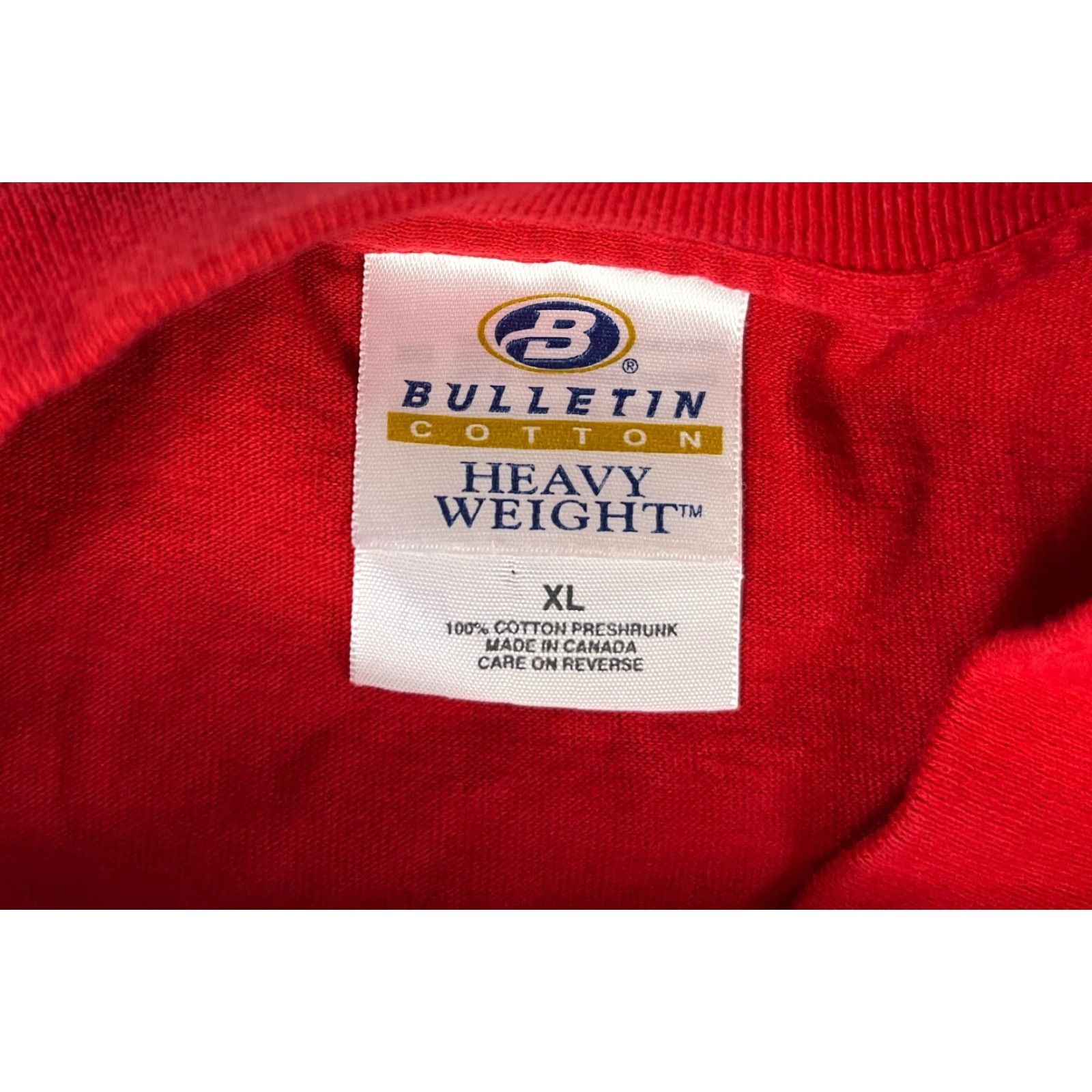 NHL VINTAGE Men's Montreal Canadiens T-Shirt Bulletin XL Red 90s Hockey Mens Size US XL / EU 56 / 4 - 4 Thumbnail