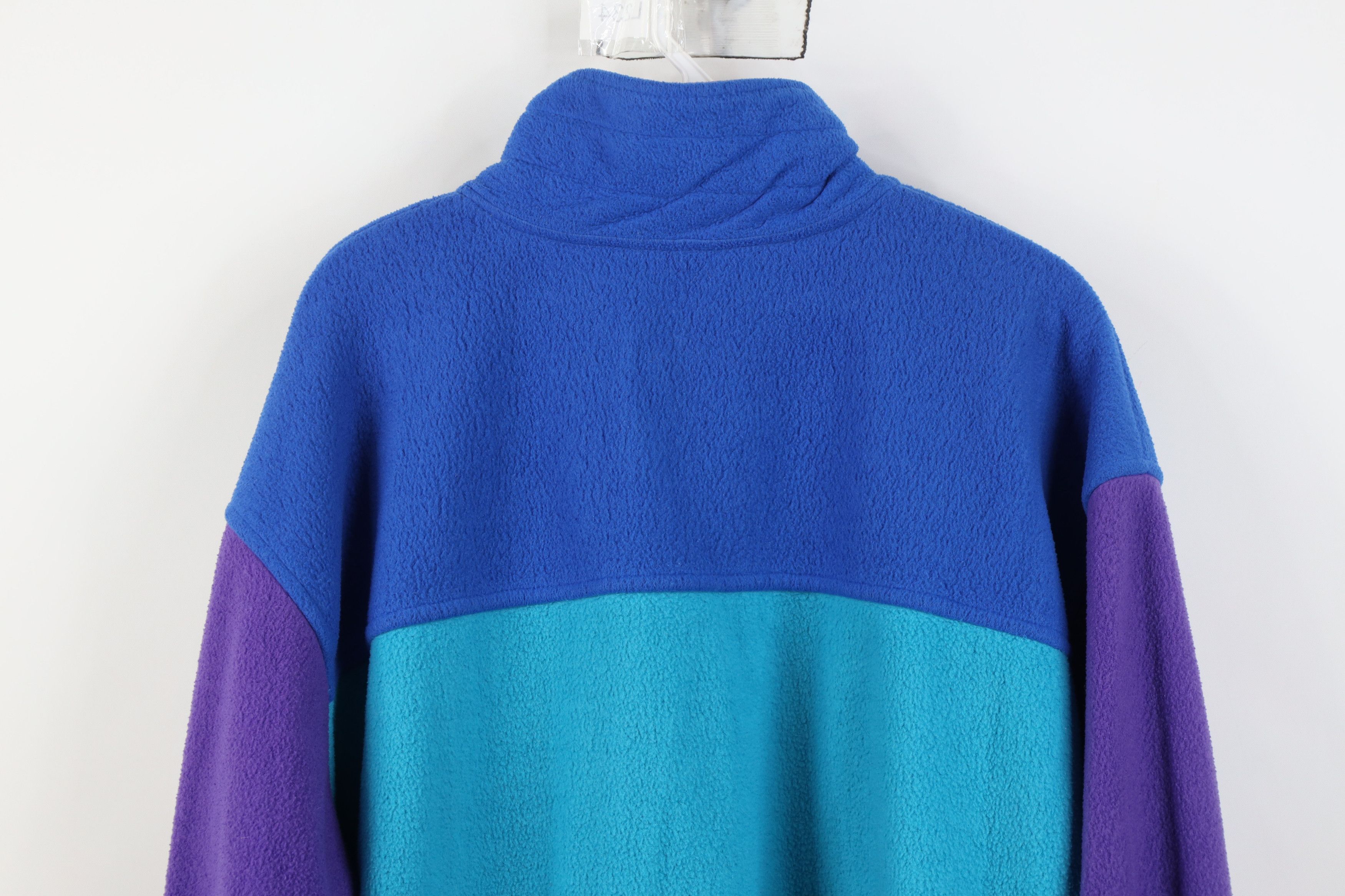 Vintage Vintage 90s Streetwear Block Fleece 1/4 Half Zip Sweater Size XXL / US 16-18 / IT 52-54 - 11 Thumbnail