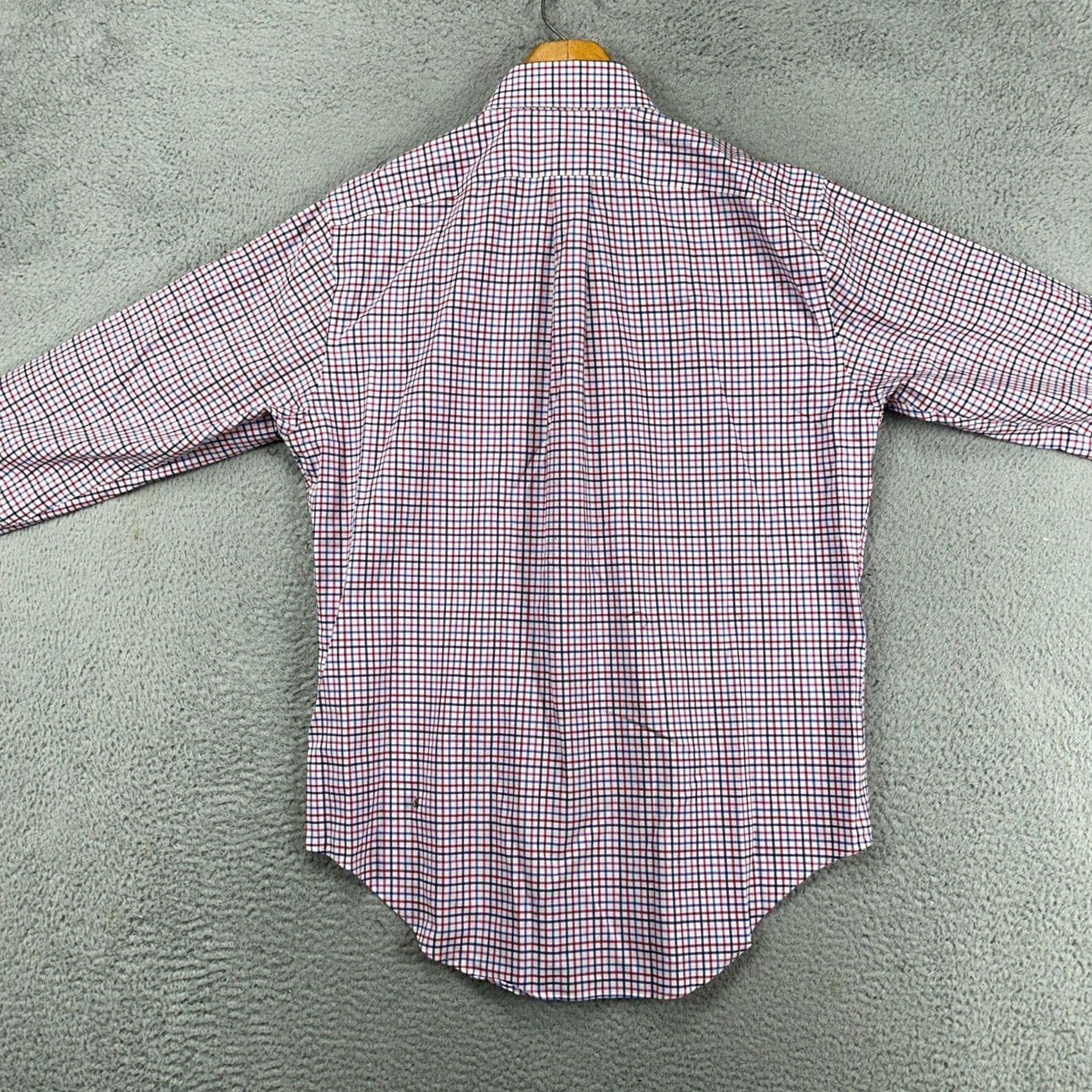 Ralph Lauren Lauren Ralph Lauren Dress Shirt Mens 15.5 34-35 Pink Blue Check Classic Fit Button-Down Collar Shirt Size 42R - 3 Thumbnail