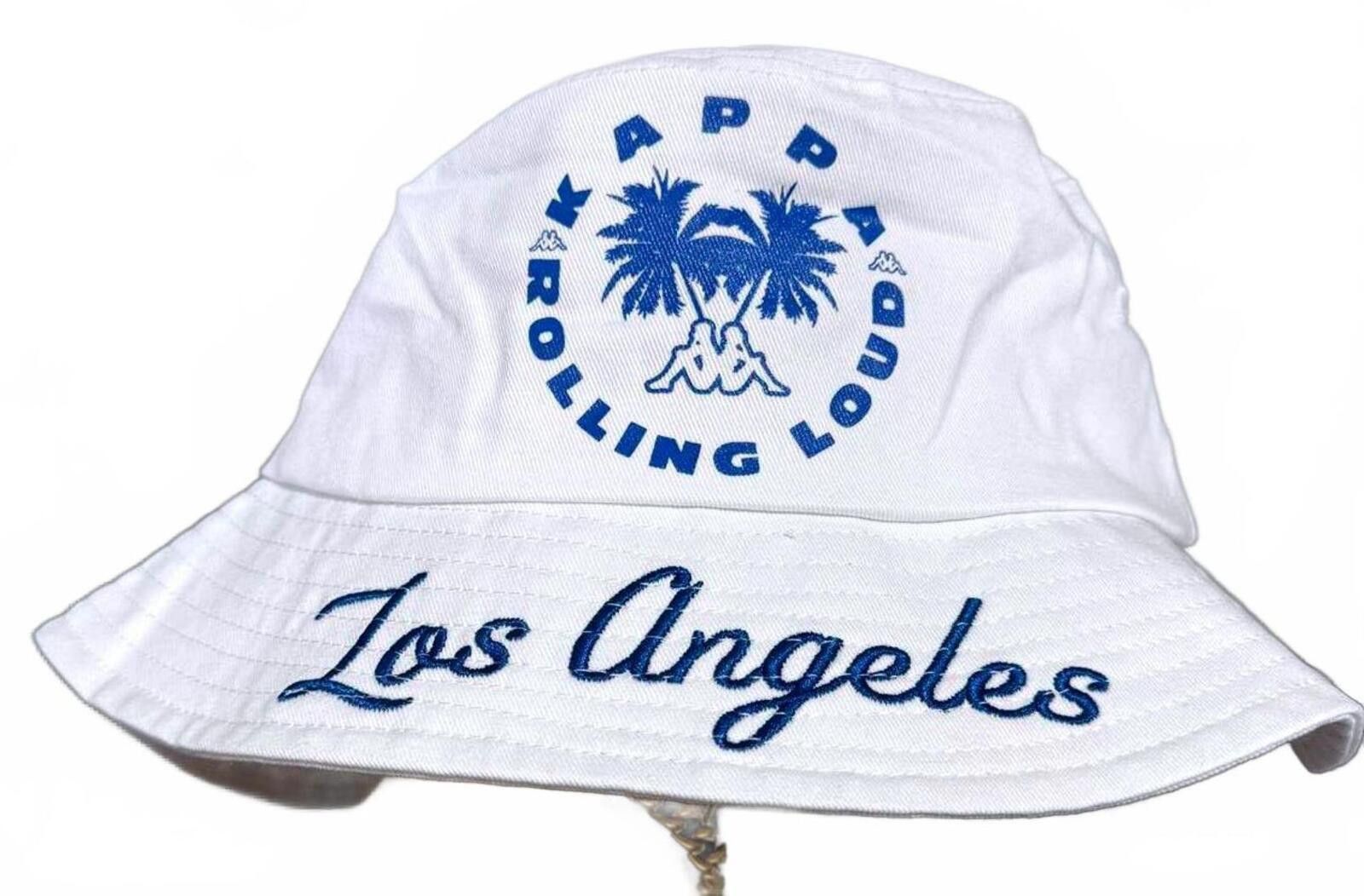 Kappa Kappa x Rolling Loud White Bucket Hat with Blue Embroidery Size ONE SIZE - 1 Thumbnail