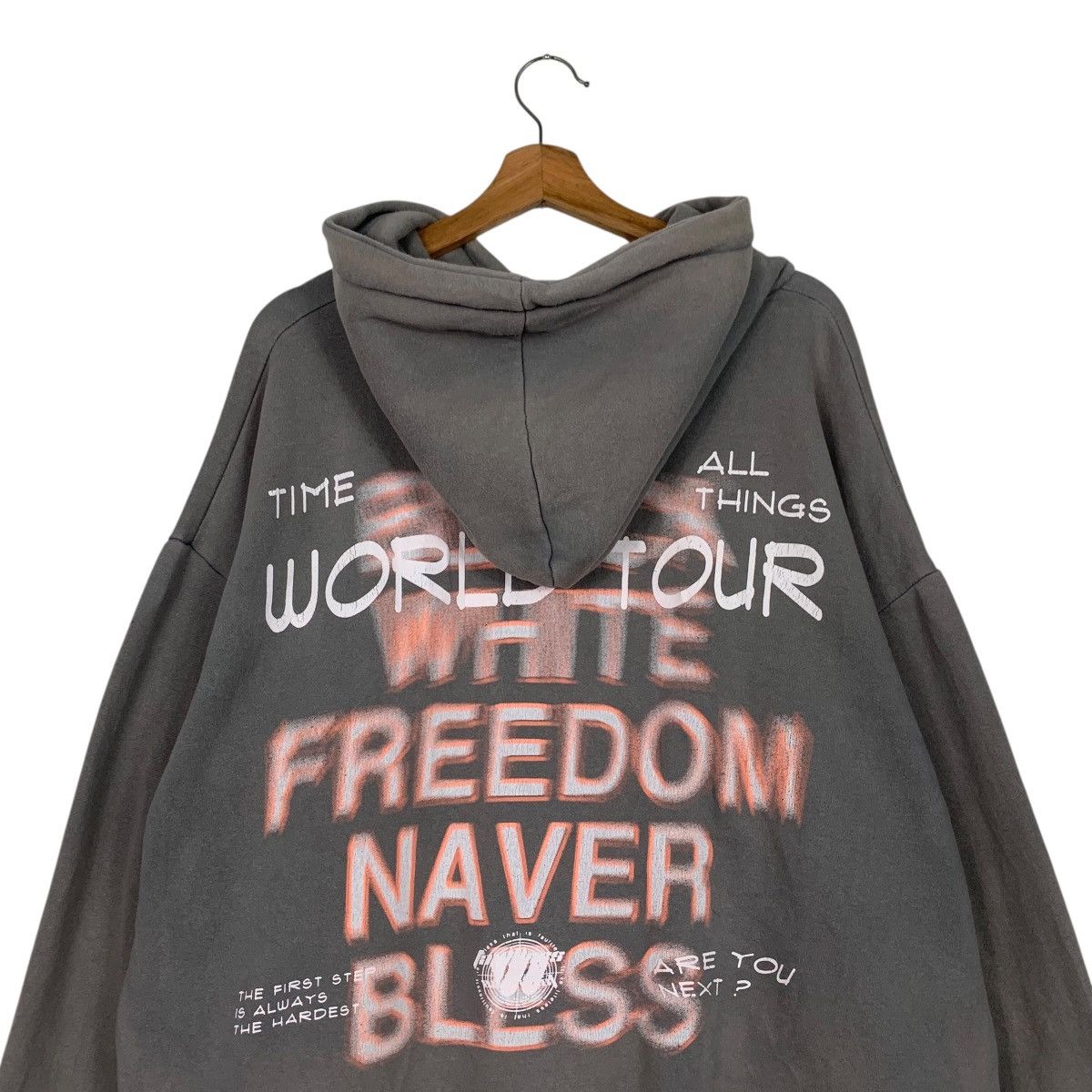 Vintage FREEDOM Sun Faded Pullover Hoodie Sweatshirt #3634-C166 Size US XL / EU 56 / 4 - 2 Thumbnail