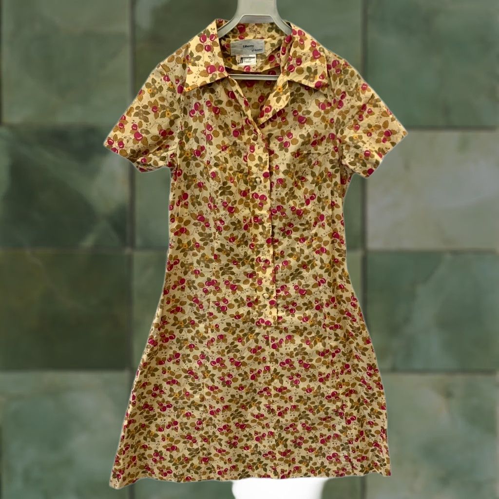 Liberty London VINTAGE Liberty of London Floral Shirt Dress Midi Cotton Button Front Multicolour UK 14 Womens Size XL / US 12-14 / IT 48-50 - 1 Thumbnail
