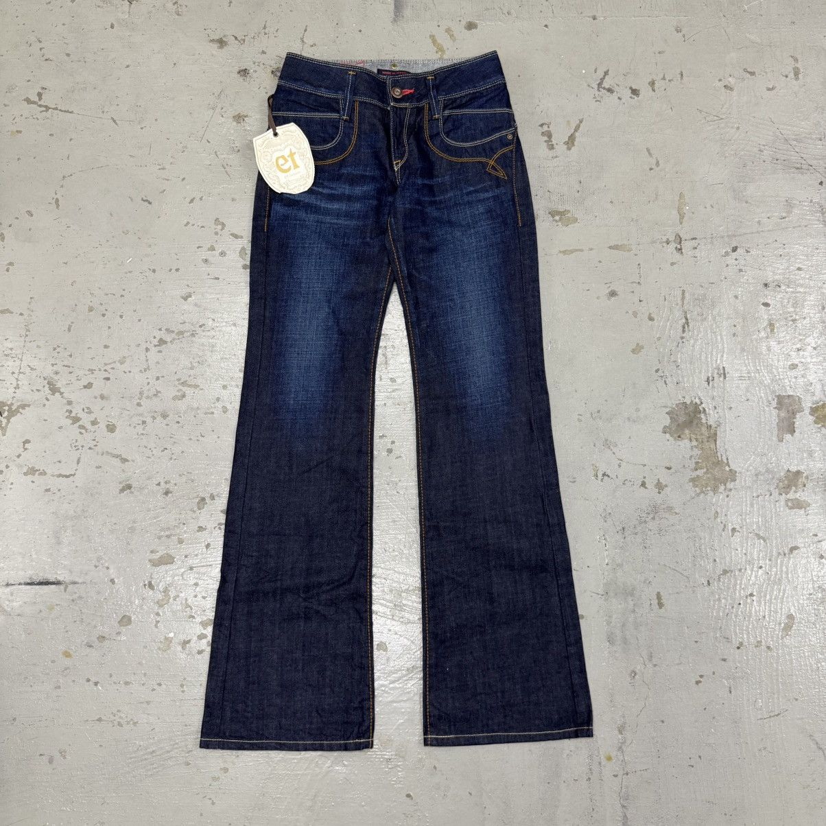 Vintage Et Boite flared pants low rise