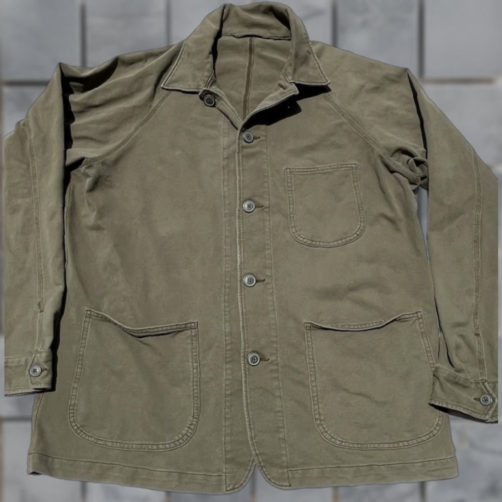 Uniqlo Uniqlo Men's Shirt Beige Green Button-Up Work Uniform Field Outerwear L Size US L / EU 52-54 / 3 - 1 Thumbnail