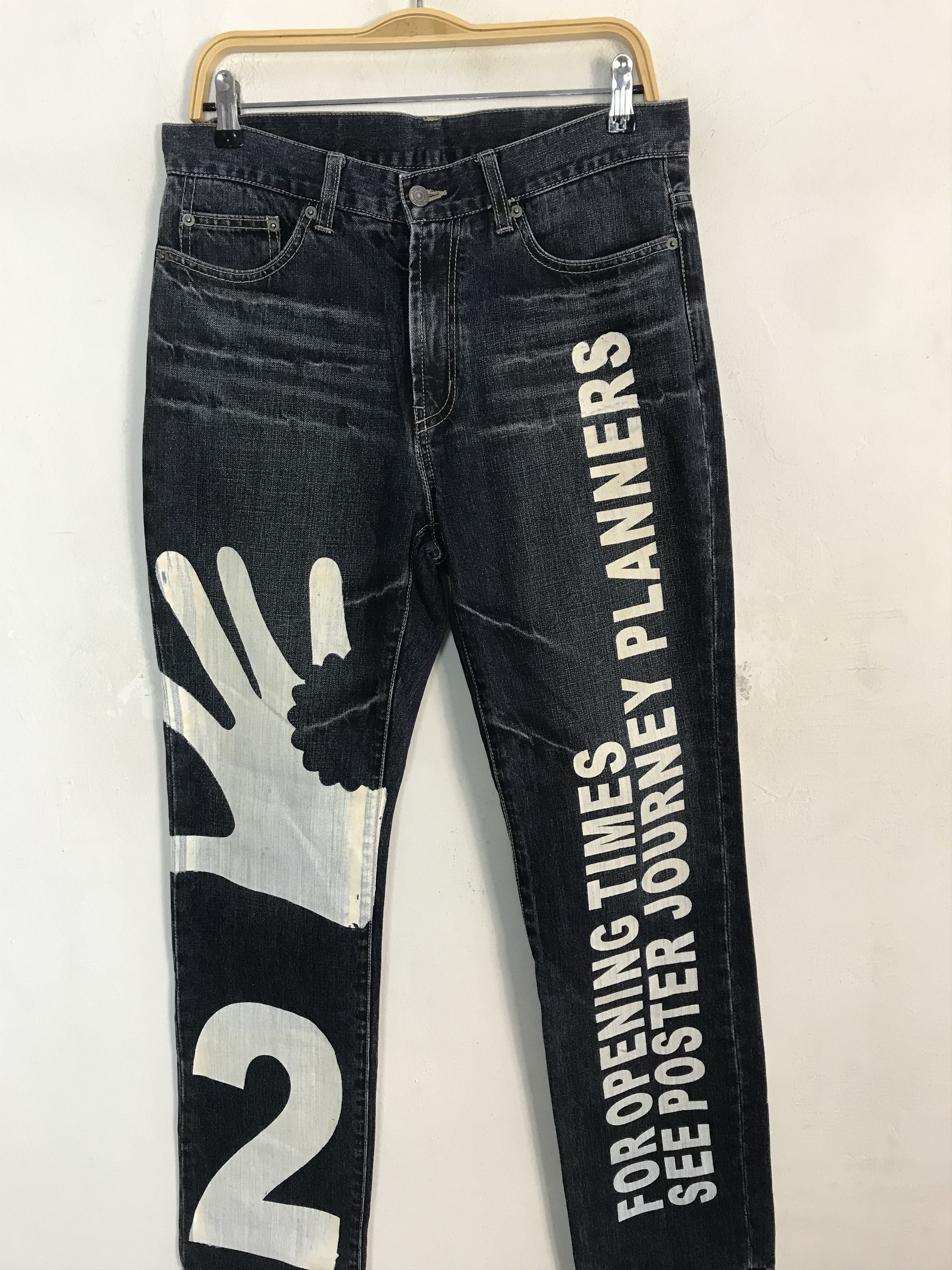 PPFM Rare PPFM Underground Seditionaries Printed Indigo Denim Size US 32 / EU 48 - 3 Thumbnail