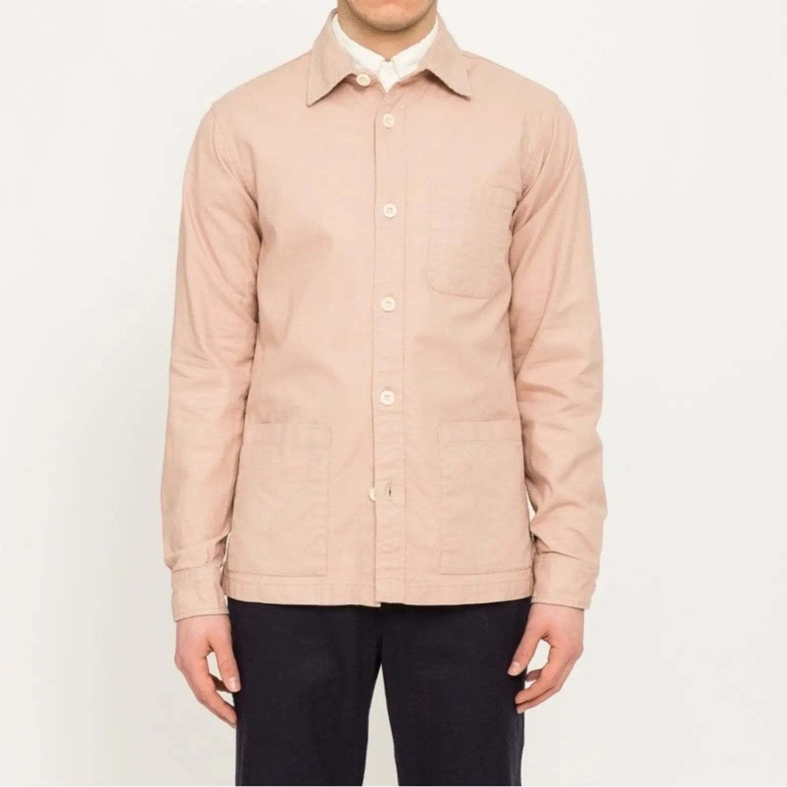 Corridor Corridor Linen Cotton Overshirt Dusty Rose Small Made USA Size US S / EU 44-46 / 1 - 14 Thumbnail