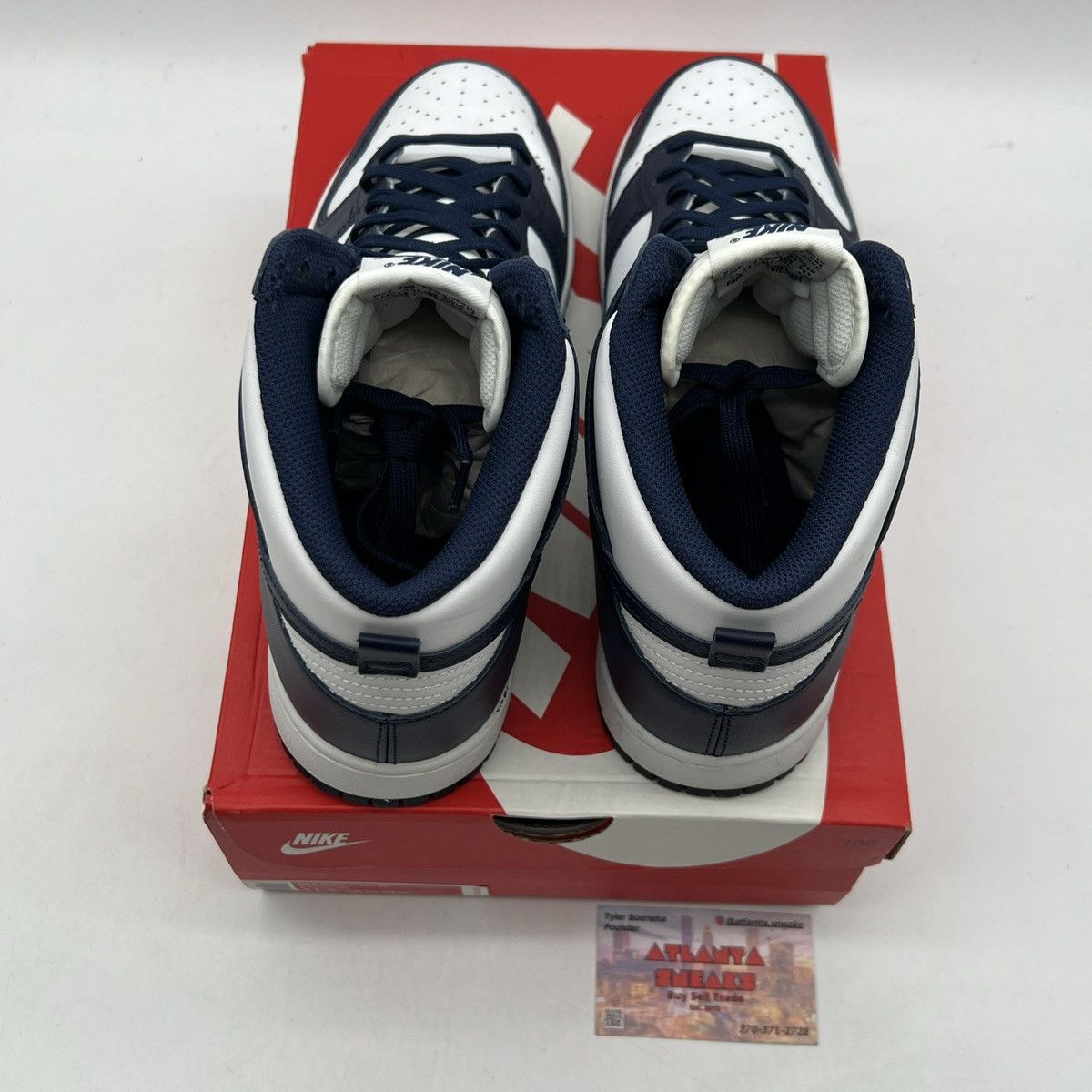 Nike Nike dunk high midnight navy Size US 11.5 / EU 44-45 - 7 Thumbnail