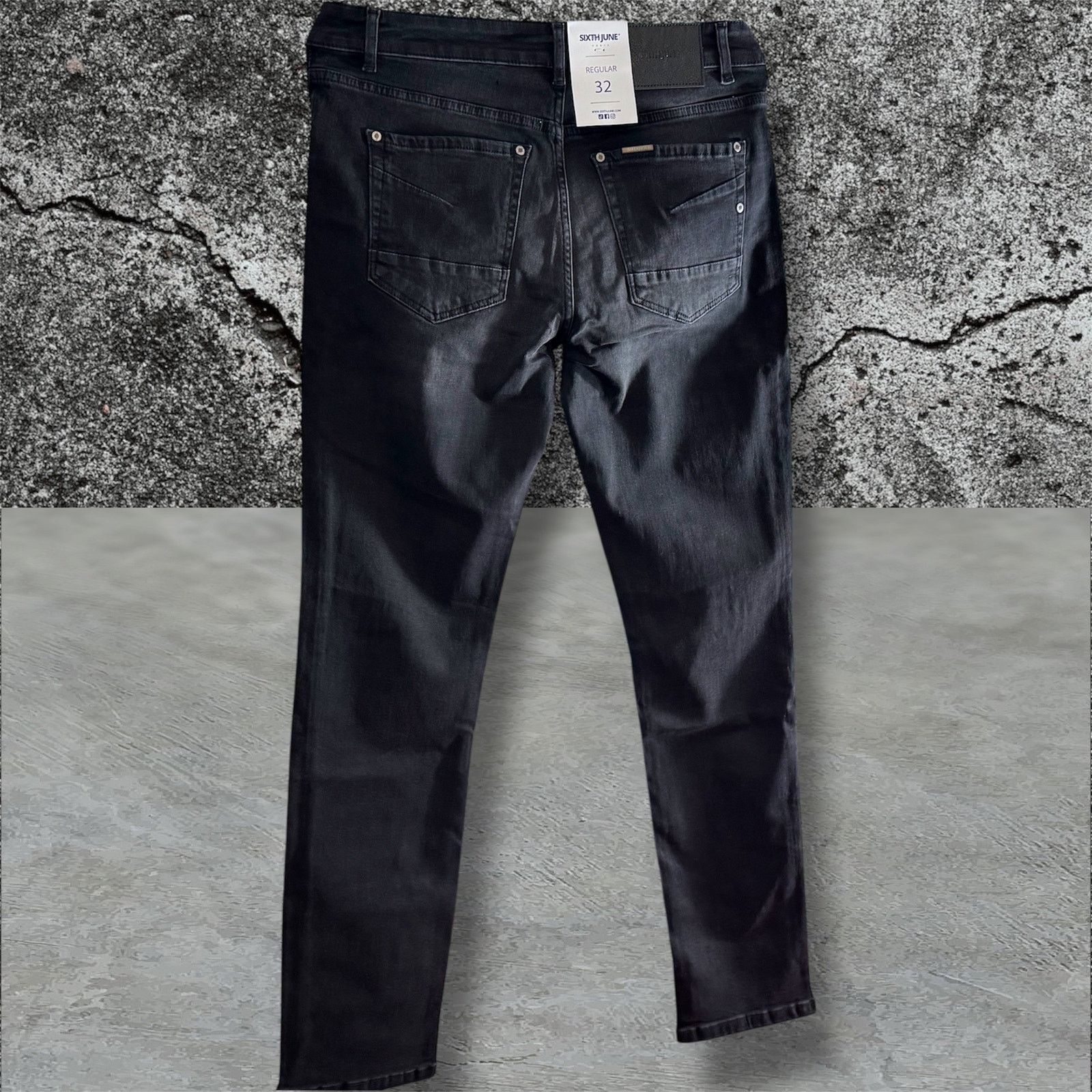 Sixth June Paris •NWT• Sixth June Paris Destressed Black Demin • Mens Size 28 Size 28" / US 6 / IT 42 - 1 Thumbnail