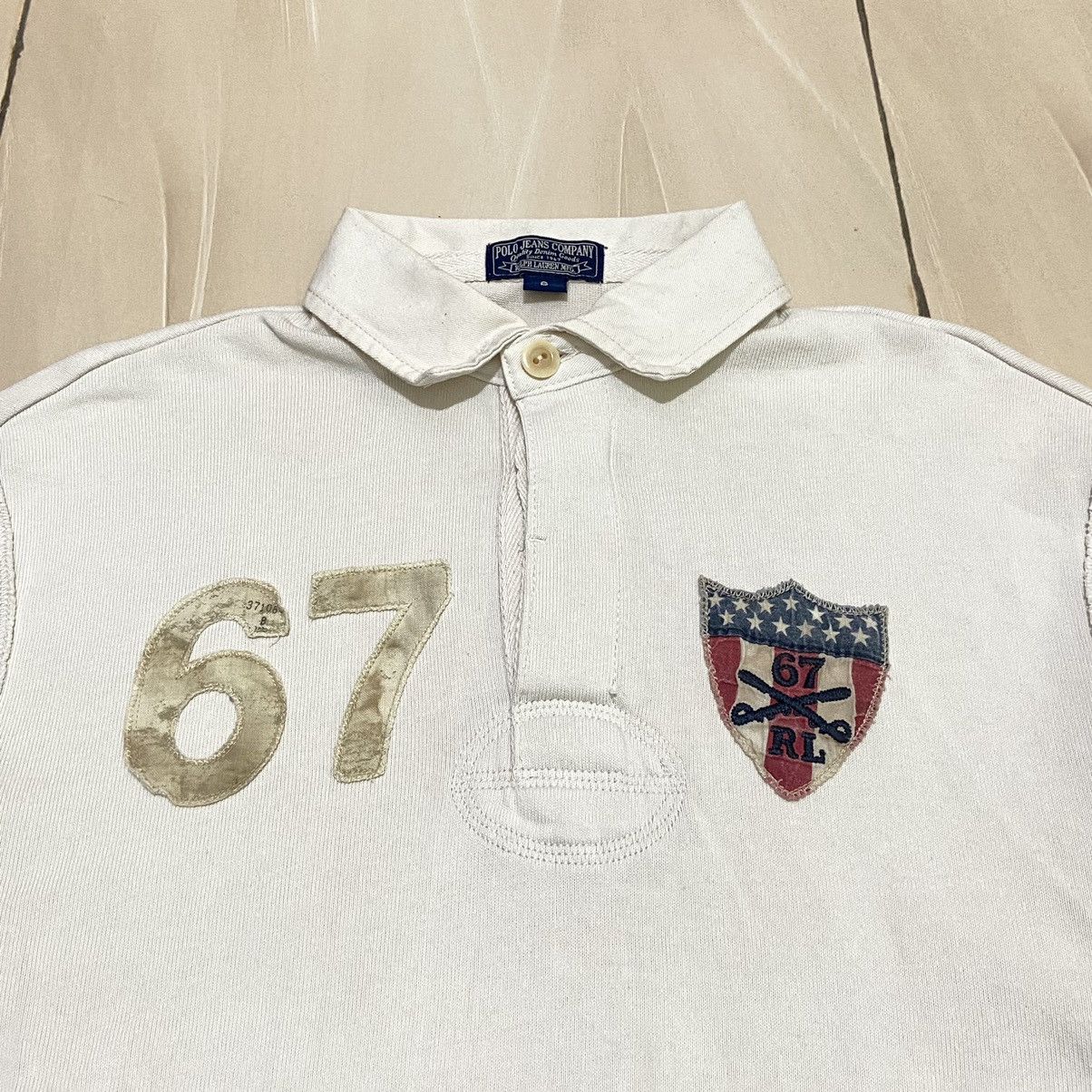 Polo Ralph Lauren 💥RARE💥 Vintage Polo Ralph Lauren #67 Rugby Usa Flag Big Logo Size US S / EU 44-46 / 1 - 5 Thumbnail