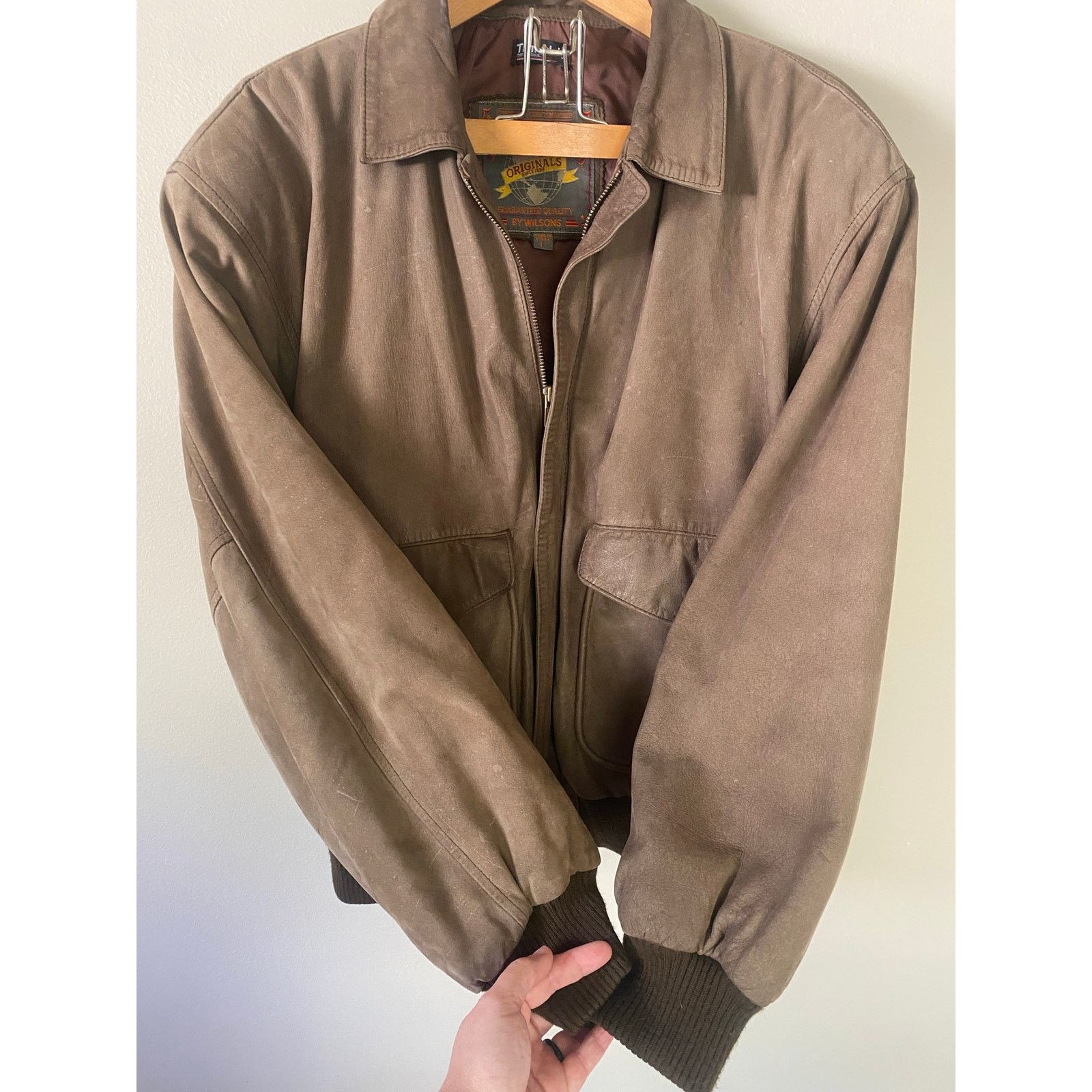Wilsons Leather Vtg Wilson’s Leather Aventure Bound Bomber Brown Thinsulate Size US L / EU 52-54 / 3 - 2 Thumbnail