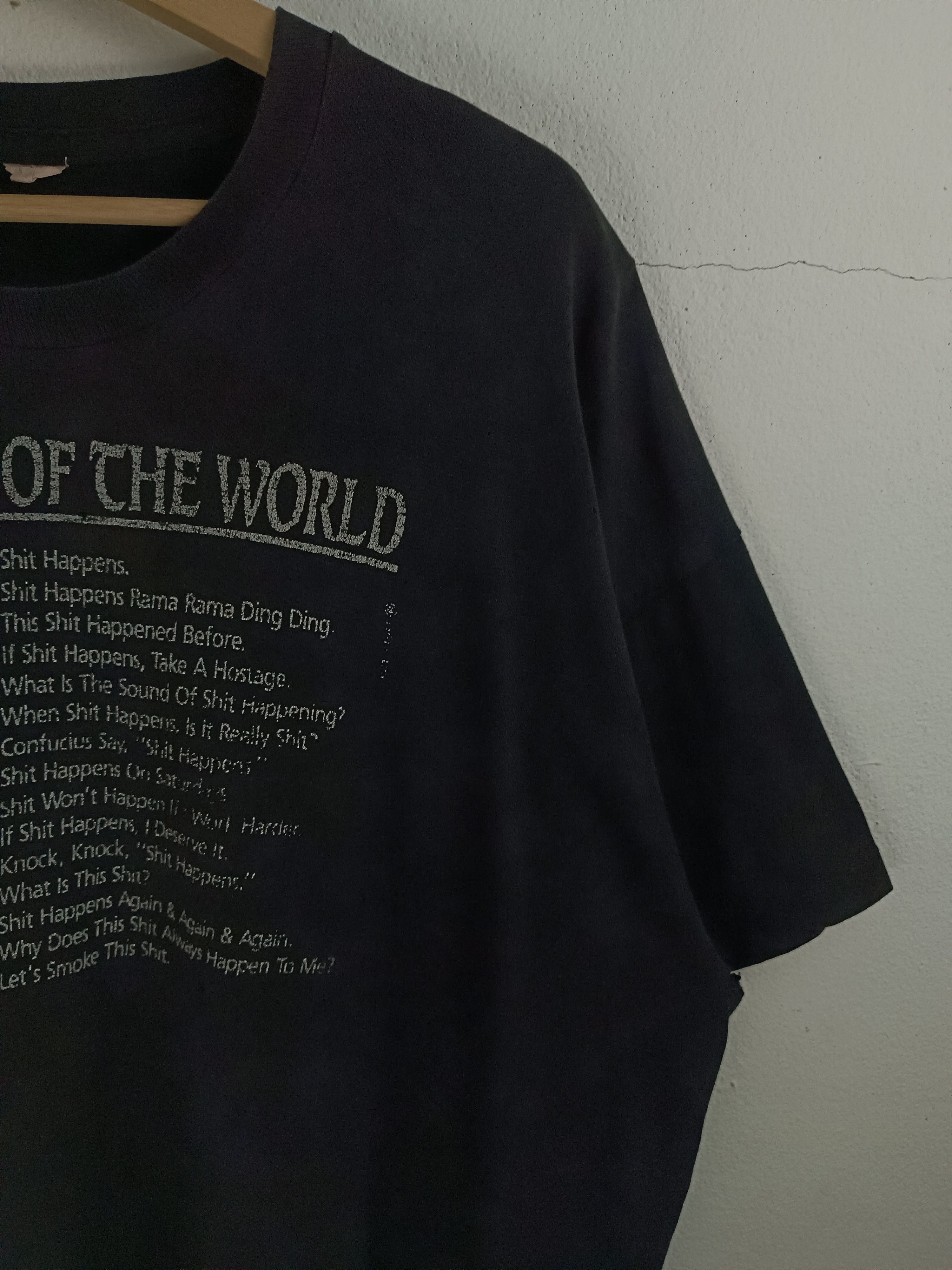 Vintage THRASHED FADED VINTAGE 90'S RELIGIONS OF T WORLD HUMOR FUNNY Size US XL / EU 56 / 4 - 9 Thumbnail