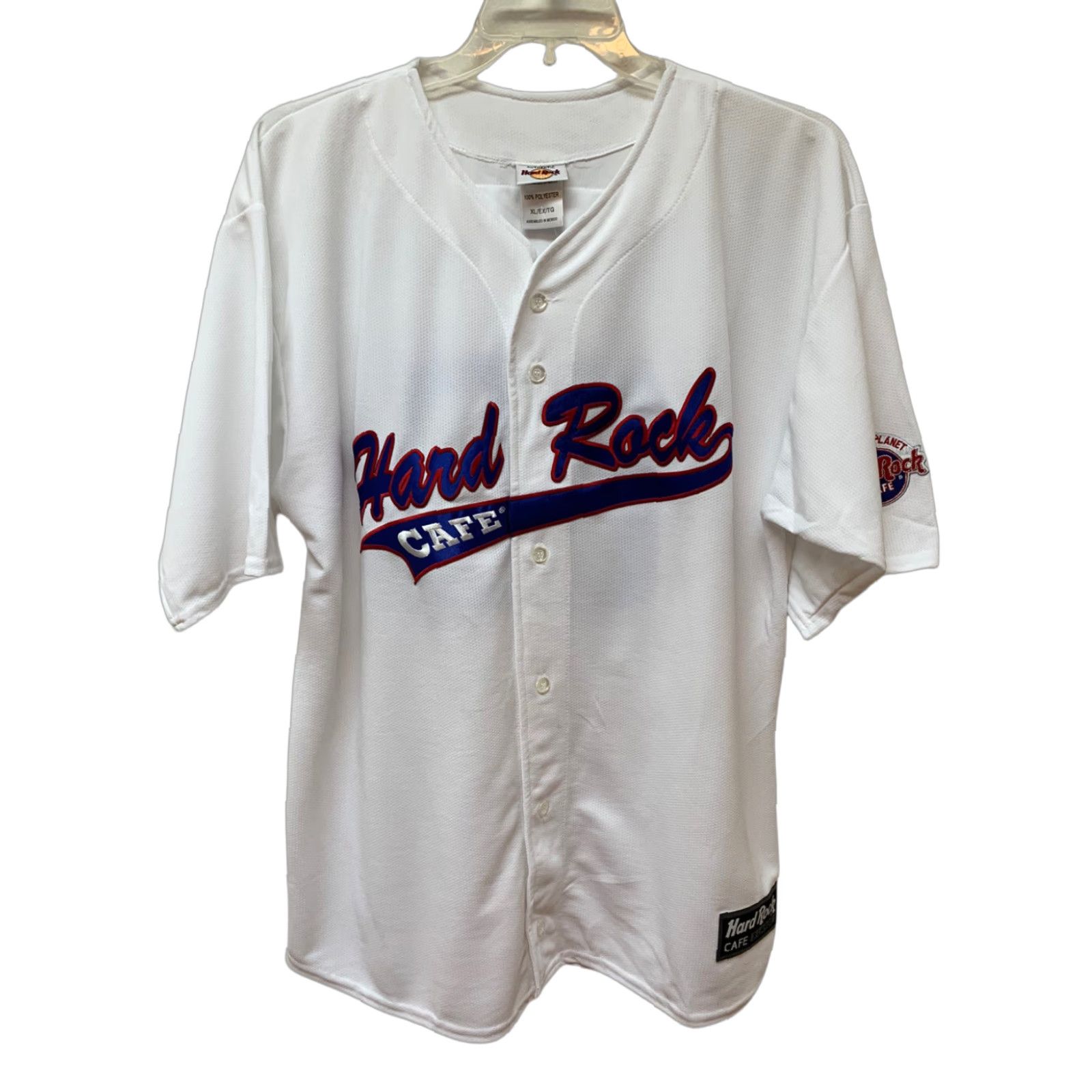 Hard Rock Cafe VINTAGE Hard Rock Cafe Chicago Baseball Jersey Shirt XL Men White 1990s NOS NEW Sportswear Jersey Size US XL / EU 56 / 4 - 1 Thumbnail