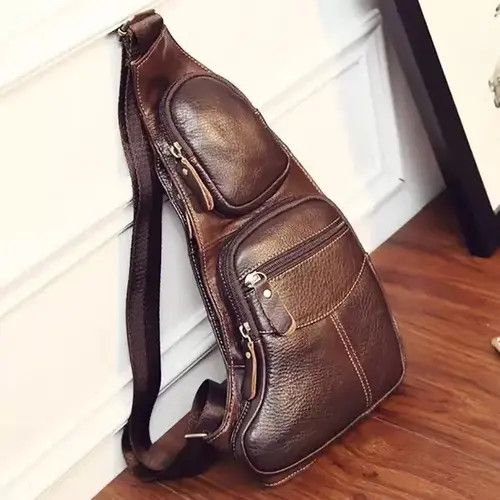 Leather Leather Vintage Cross Body Shoulder Bag Size 32 - 1 Thumbnail