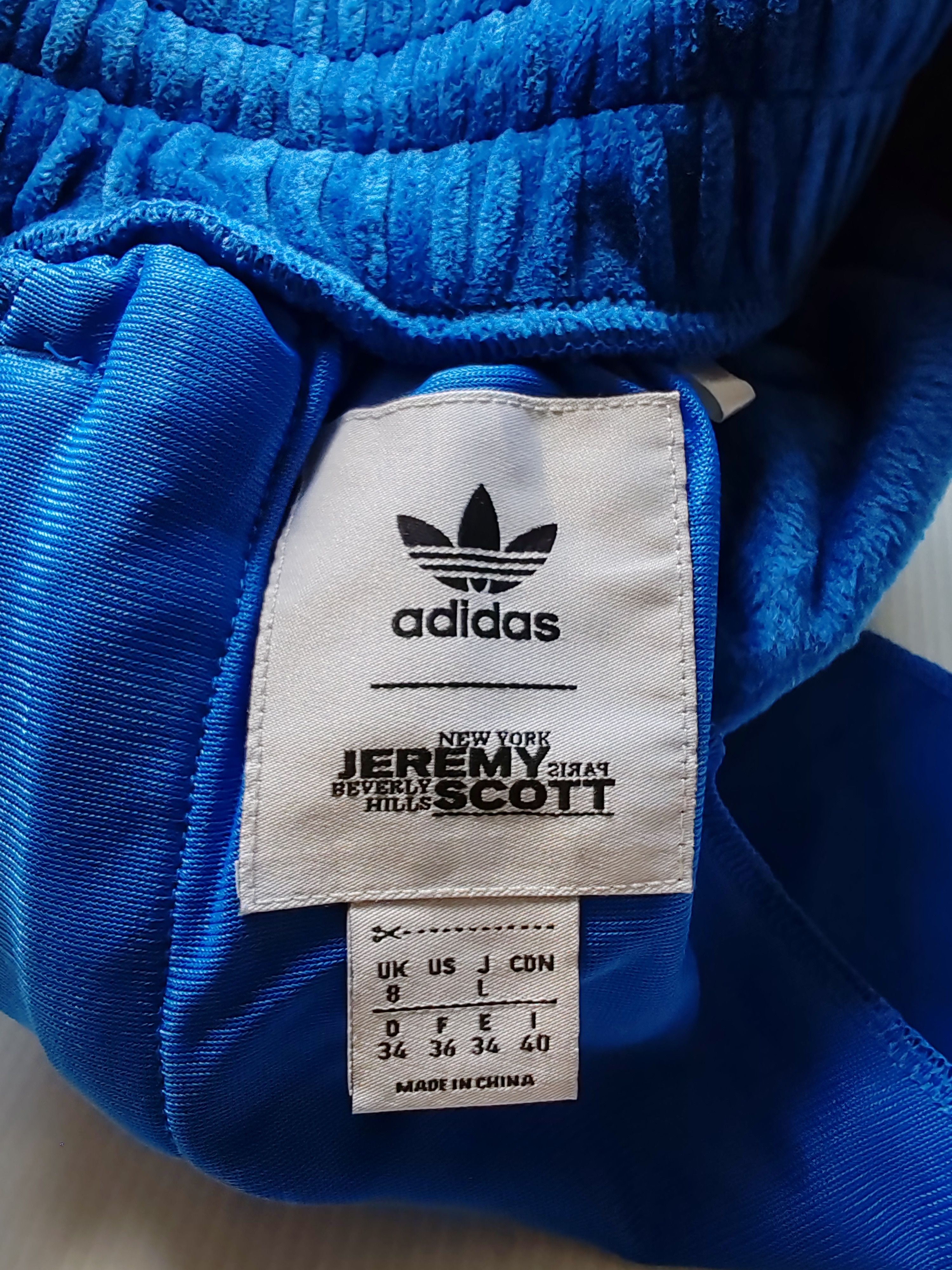 Adidas × Jeremy Scott Jeremy Scott Adidas JS Velour Blue Mini Skirt UK 8 Japan L Size 27" / US 4 / IT 40 - 8 Thumbnail