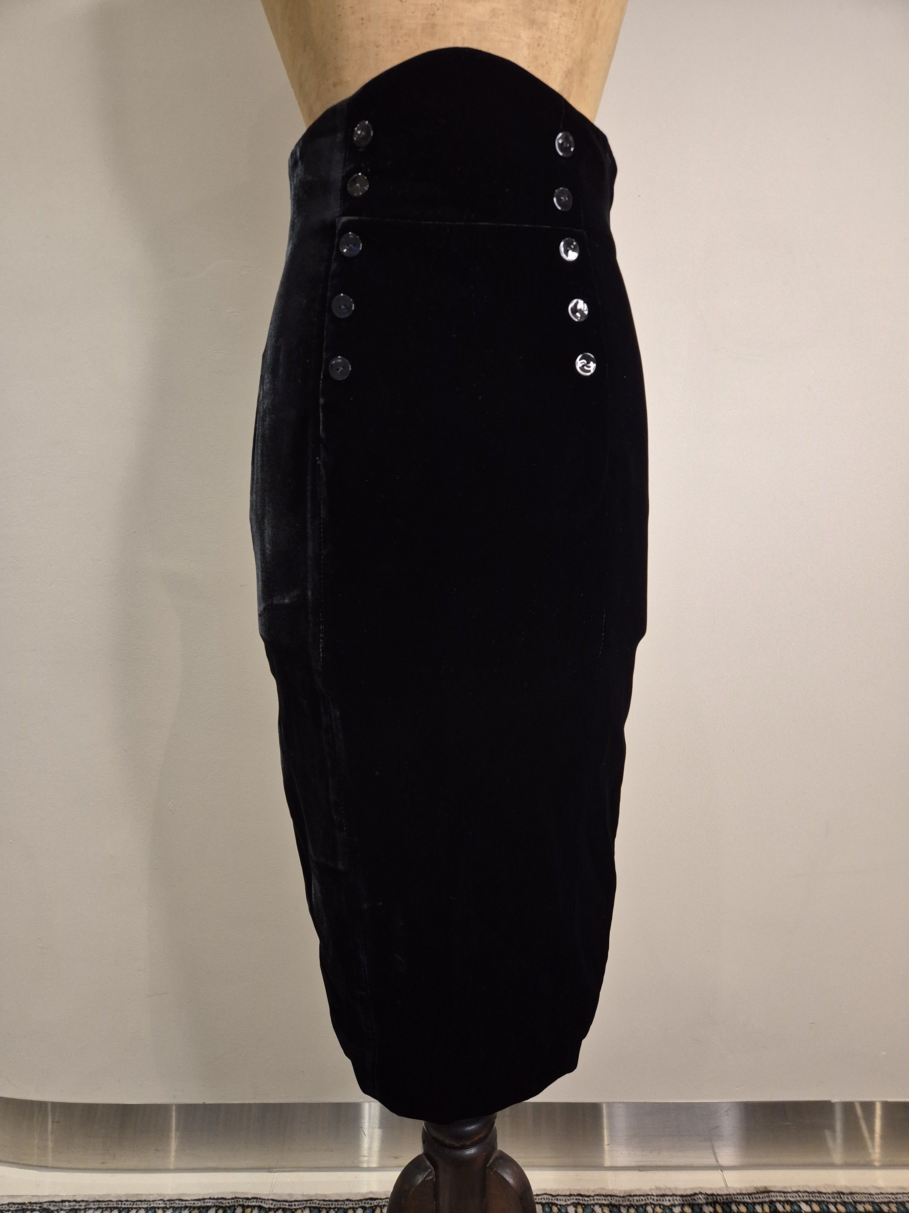Other L'Wren Scott black velvet skirt Size 27" / US 4 / IT 40 - 1 Thumbnail