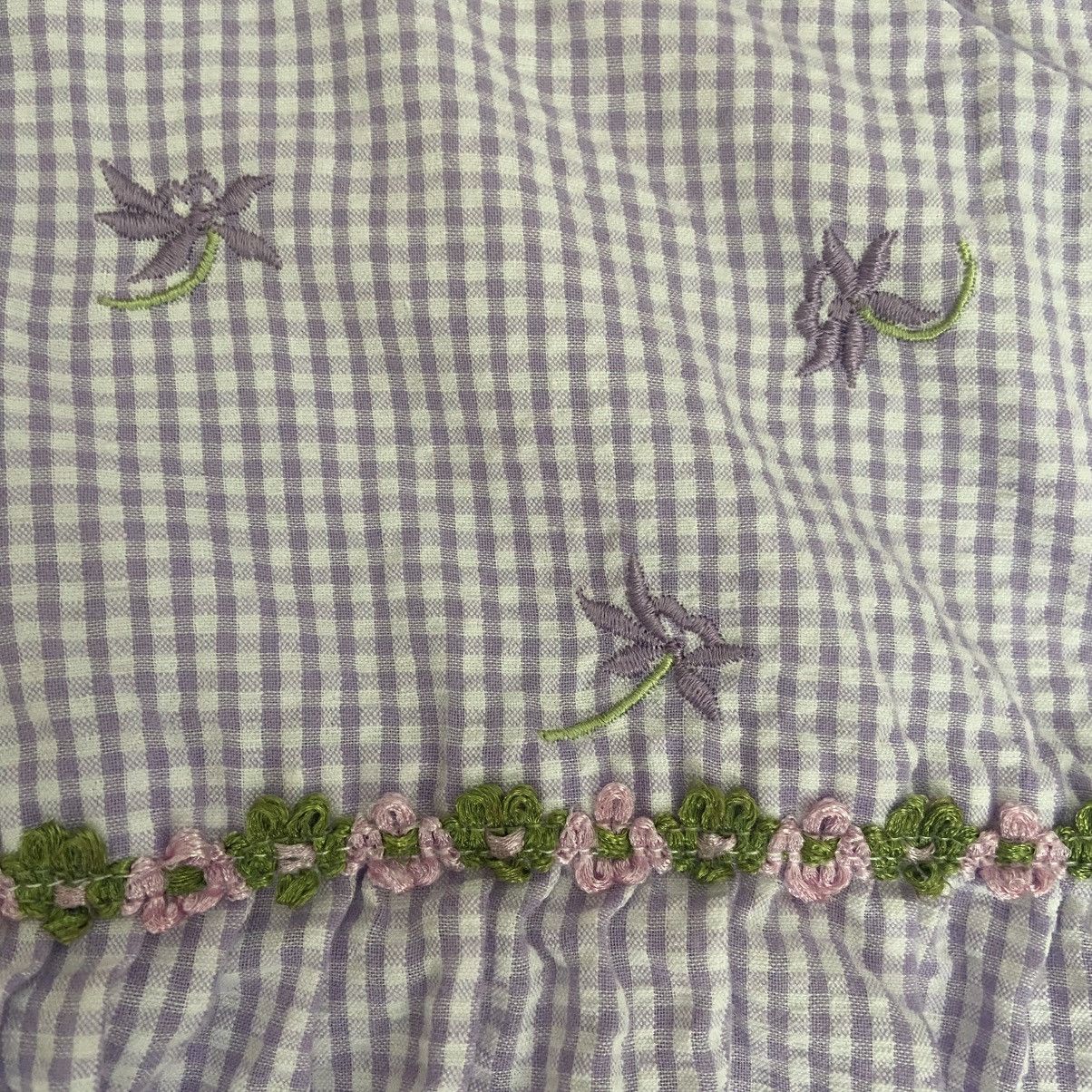 Vintage Secret Treasures Sleepwear Flower Gingham Mumu Size ONE SIZE - 6 Thumbnail