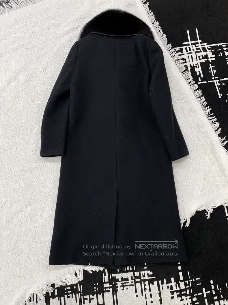 Fendi Fendi Black fox fur collar woolen coat, fur collar detacha Size XS / US 0-2 / IT 36-38 - 2 Thumbnail