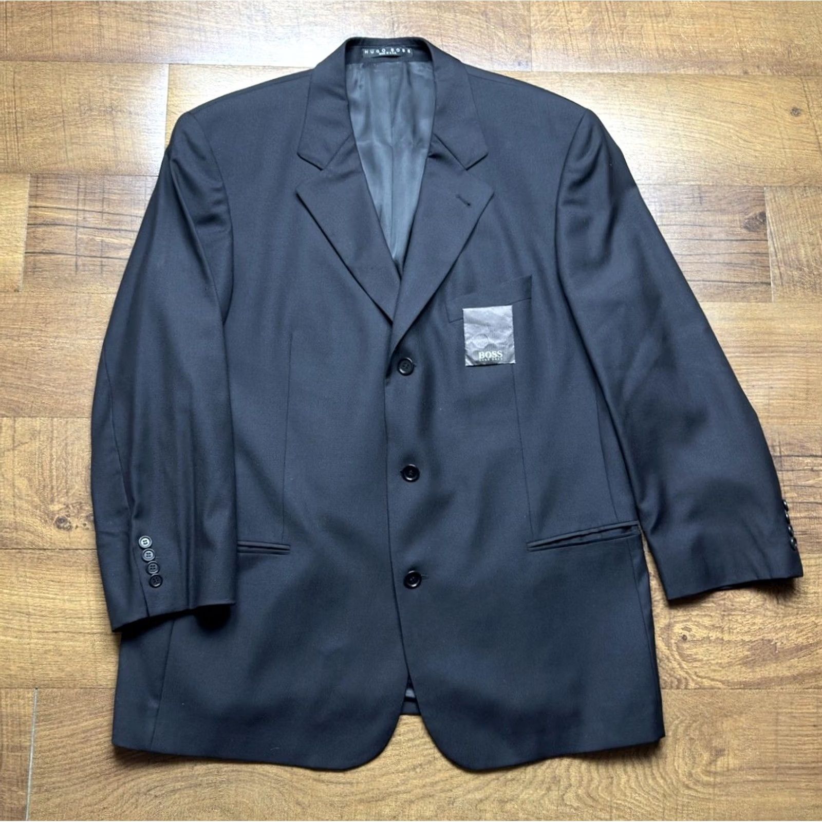 Hugo Boss HUGO BOSS Coat Mens 44 Black Men Loro Piana Blazer Super 110s Wool Sport Size 44R Size 44R - 2 Thumbnail