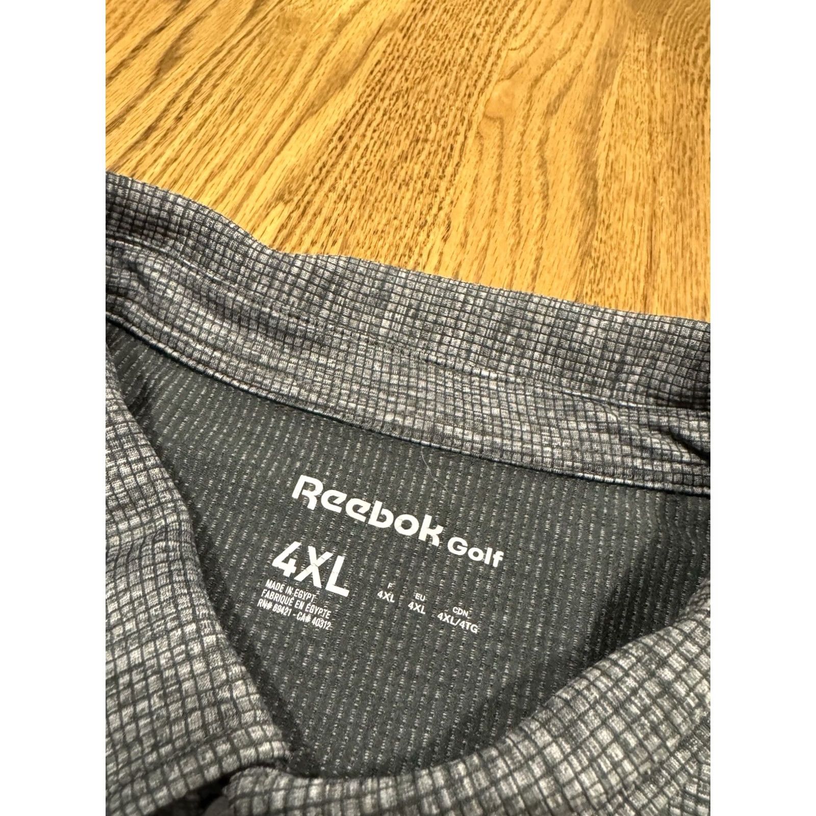 Reebok Reebok Golf Polo Shirt Men’s Size 4XL Performance Stretch Grey Grid Size US XXL / EU 58 / 5 - 3 Thumbnail