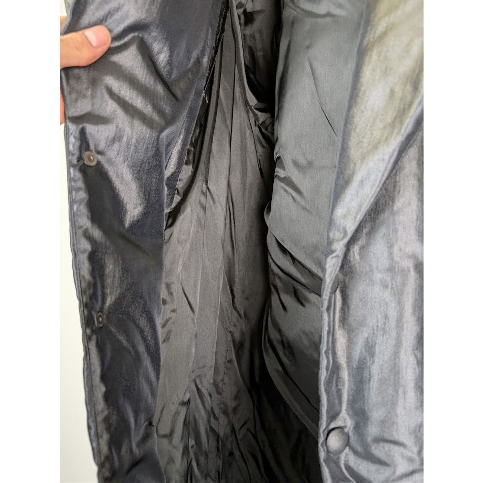 Saint Laurent Paris o1rshd1 Canvas Tech Maxi Coat in Black Size US L / EU 52-54 / 3 - 12 Thumbnail