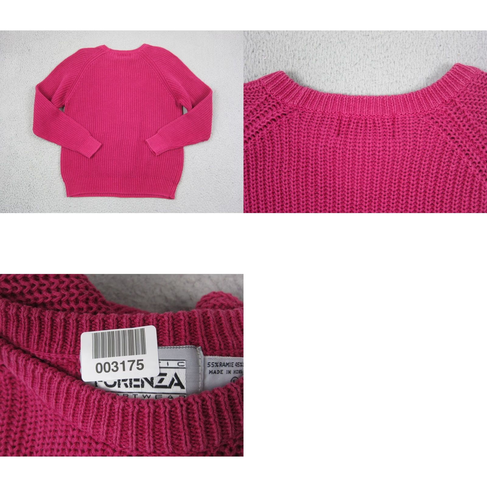 Pinko VINTAGE Forenza Sweater Womens Large L Pink Ramie Cotton Knit Pullover Classic 90s Size L / US 10 / IT 46 - 8 Thumbnail