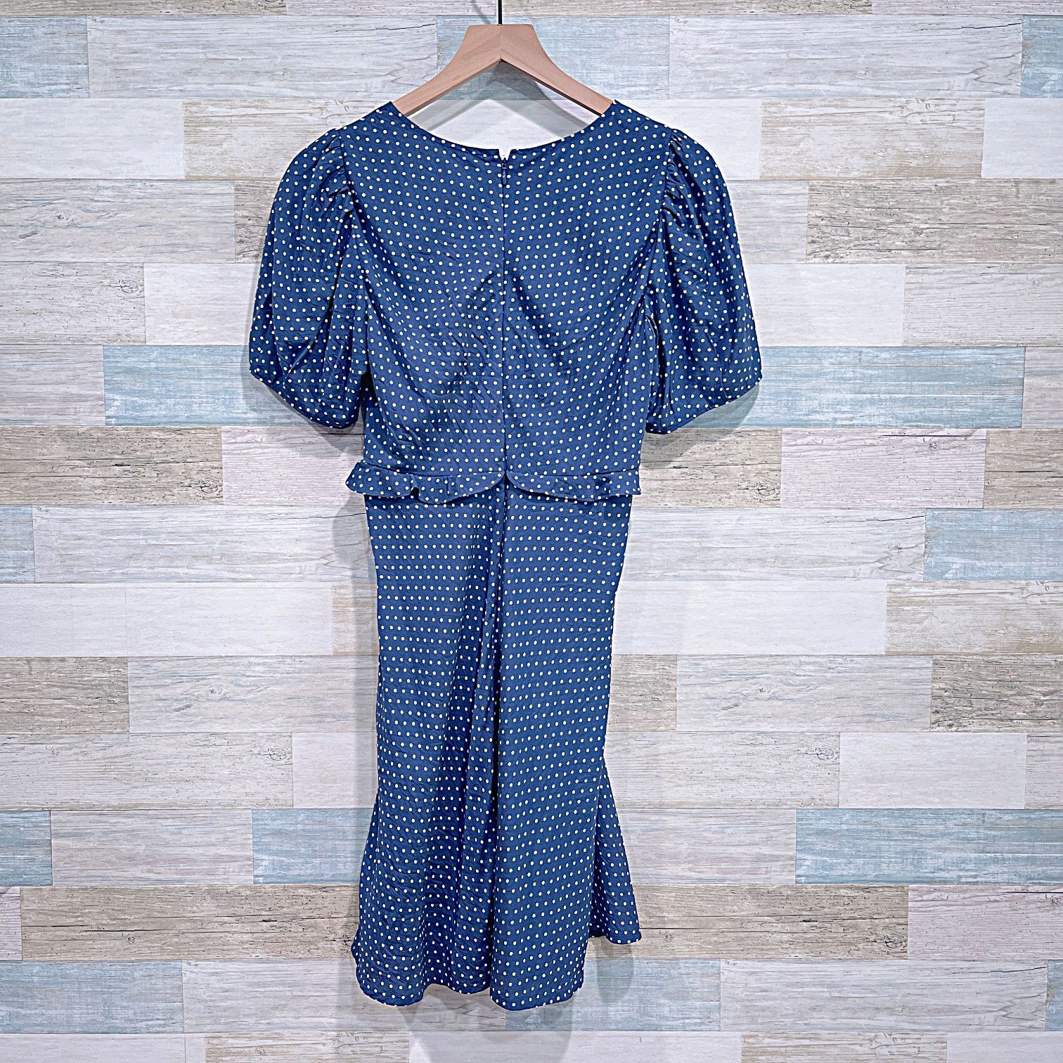 Madewell MADEWELL Puff-Sleeve Ruffle Mini Dress Polka Dot Womens 2 Size XS / US 0-2 / IT 36-38 - 4 Thumbnail