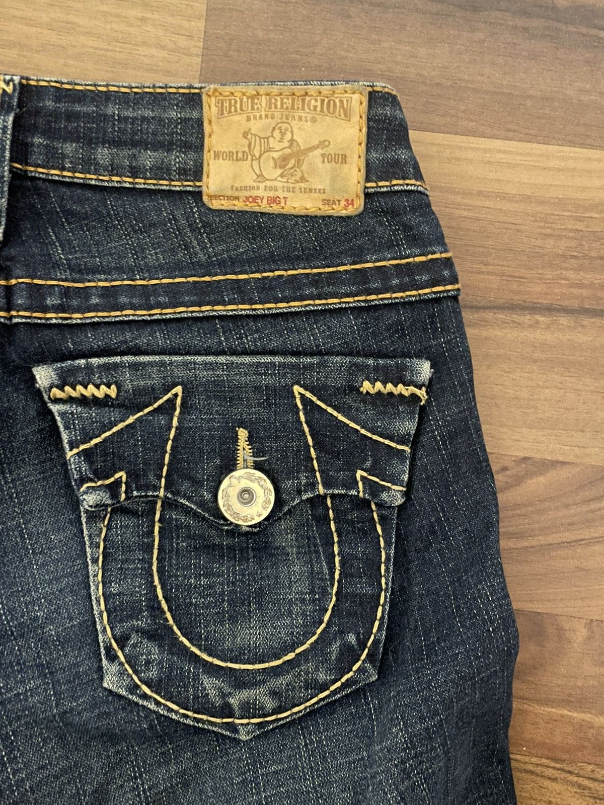 True Religion y2k true religion bootcut raw denim / dark blue denim jeans Size 25" / US 0 / IT 36 - 3 Thumbnail