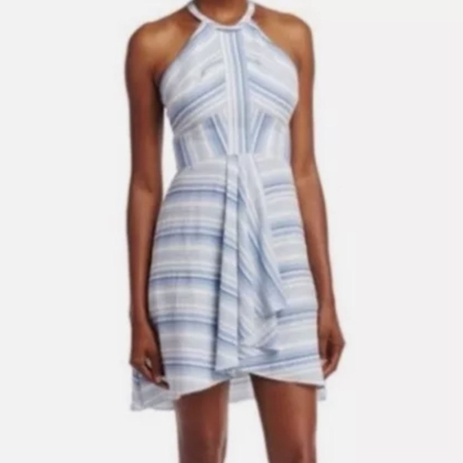 Amanda Uprichard Amanda Uprichard $245 Vineyard Striped Mini Dress MED EUC Size M / US 6-8 / IT 42-44 - 14 Thumbnail
