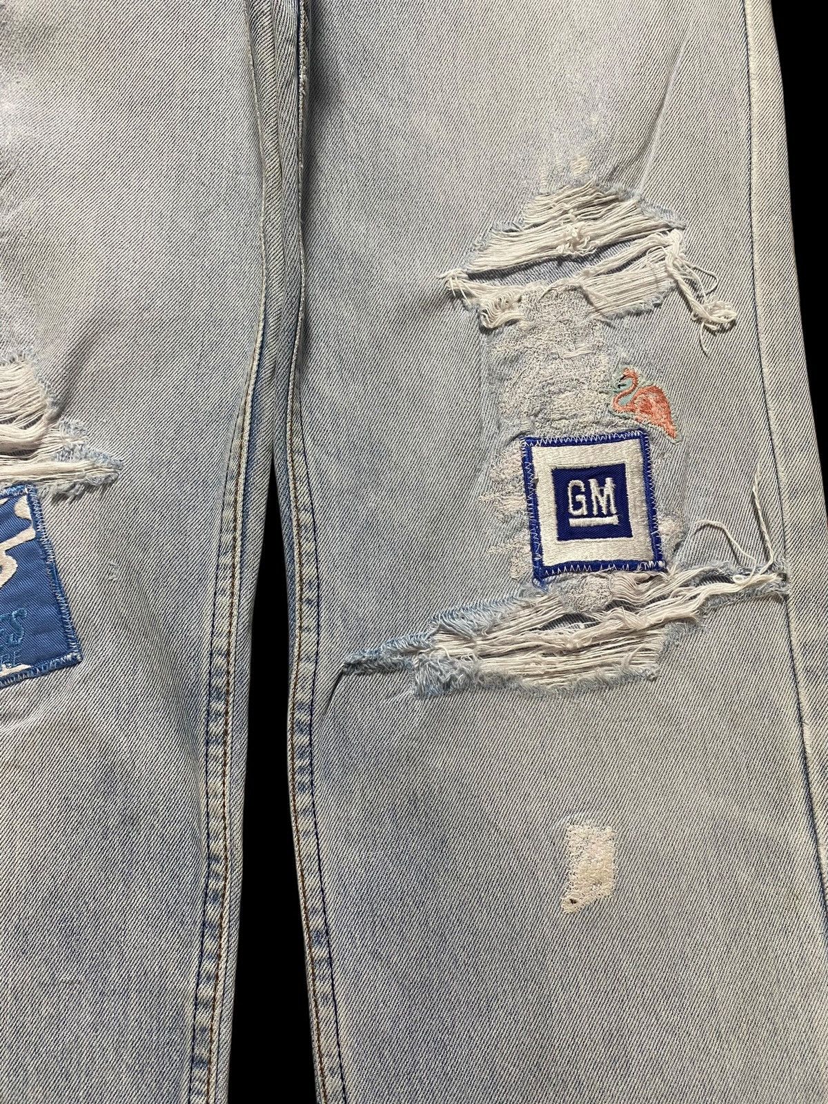 Levi's Vintage Clothing Vintage Levis 525 Light Wash Patched Distressed Jeans Size US 29 - 10 Thumbnail