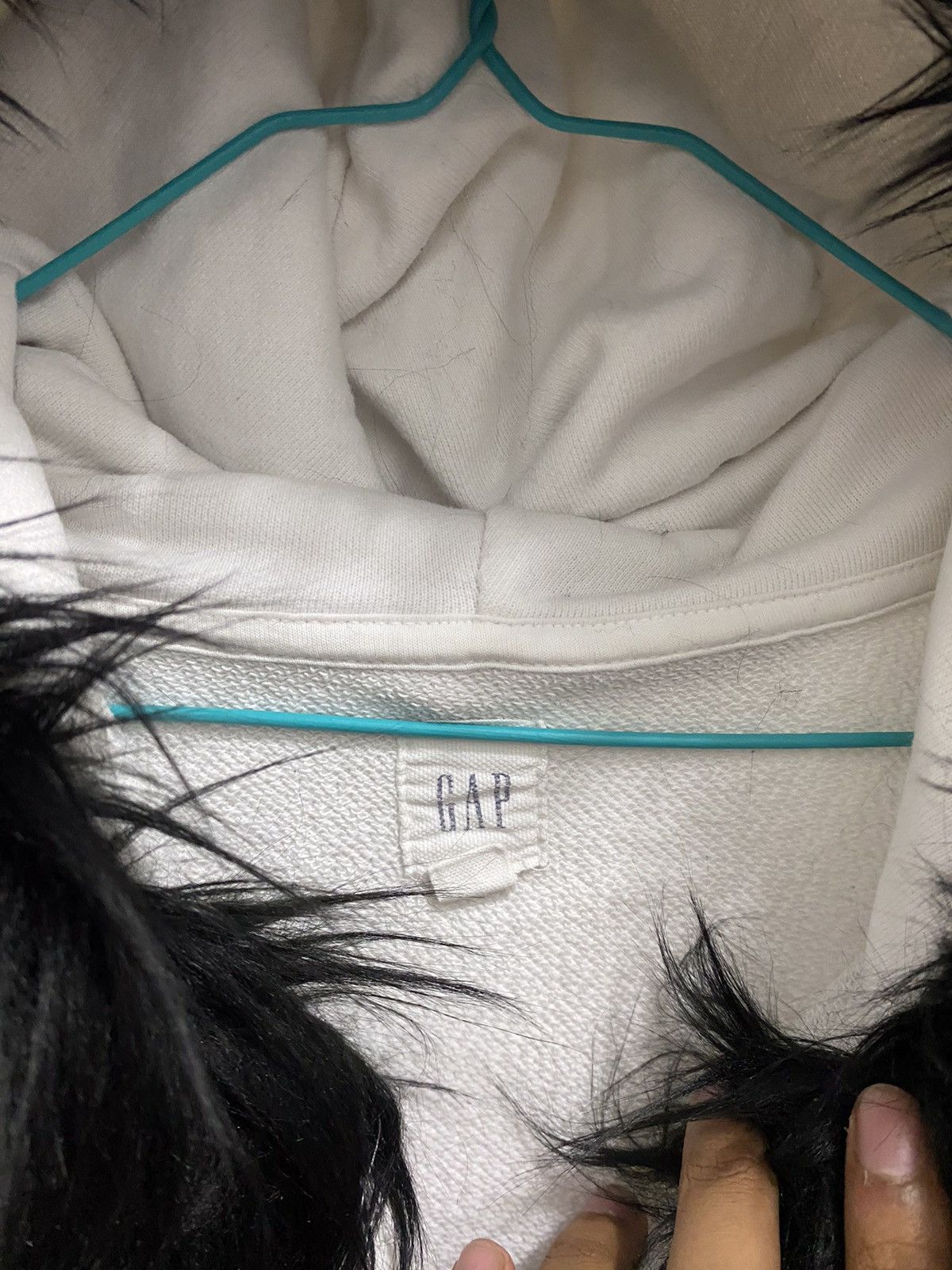 Gap 💥Big Flag💥GAP Fur Zipper Hoodie Size US L / EU 52-54 / 3 - 8 Thumbnail