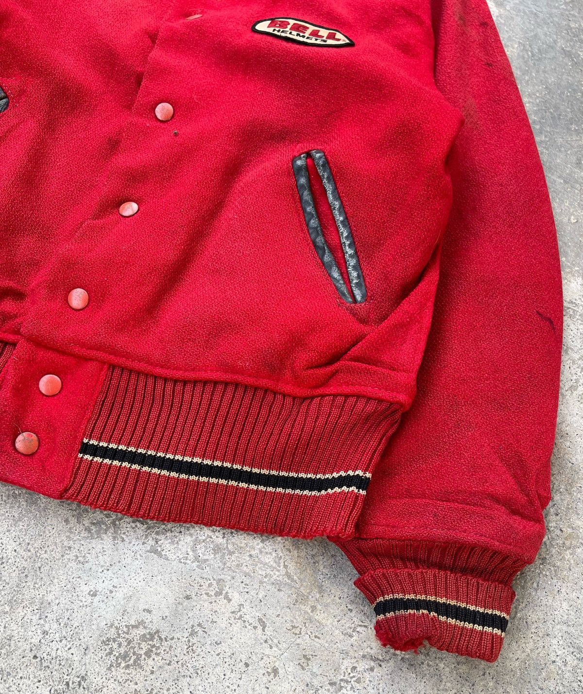 Vintage 🔥VINTAGE 70s BELL HELMETS VARSITY JACKET Size US M / EU 48-50 / 2 - 10 Thumbnail