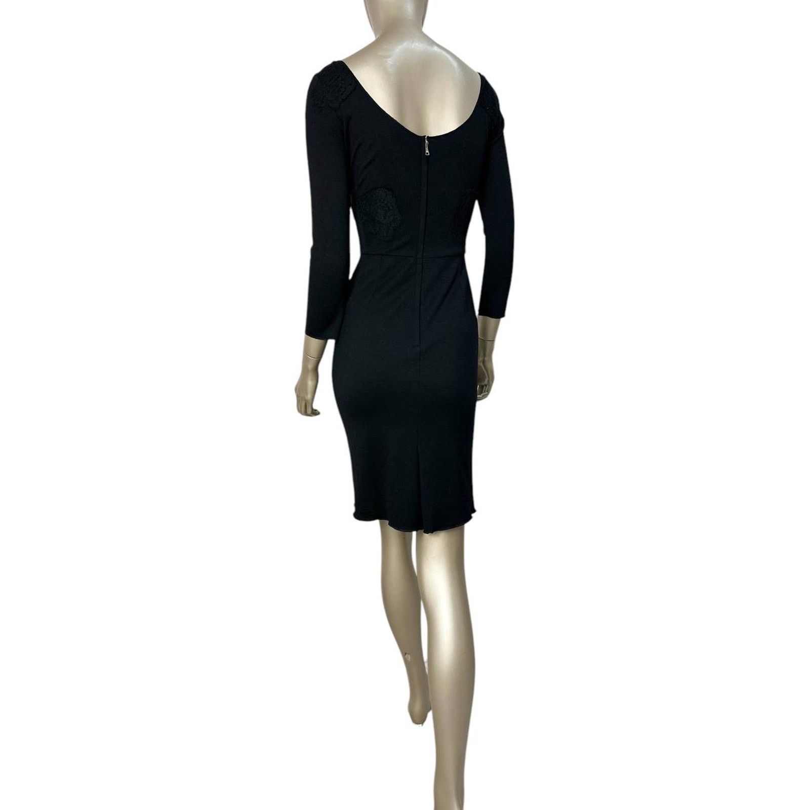 Dolce & Gabbana Dolce & Gabbana Black Fitted Lace Dress Sz.40 Size S / US 4 / IT 40 - 2 Thumbnail