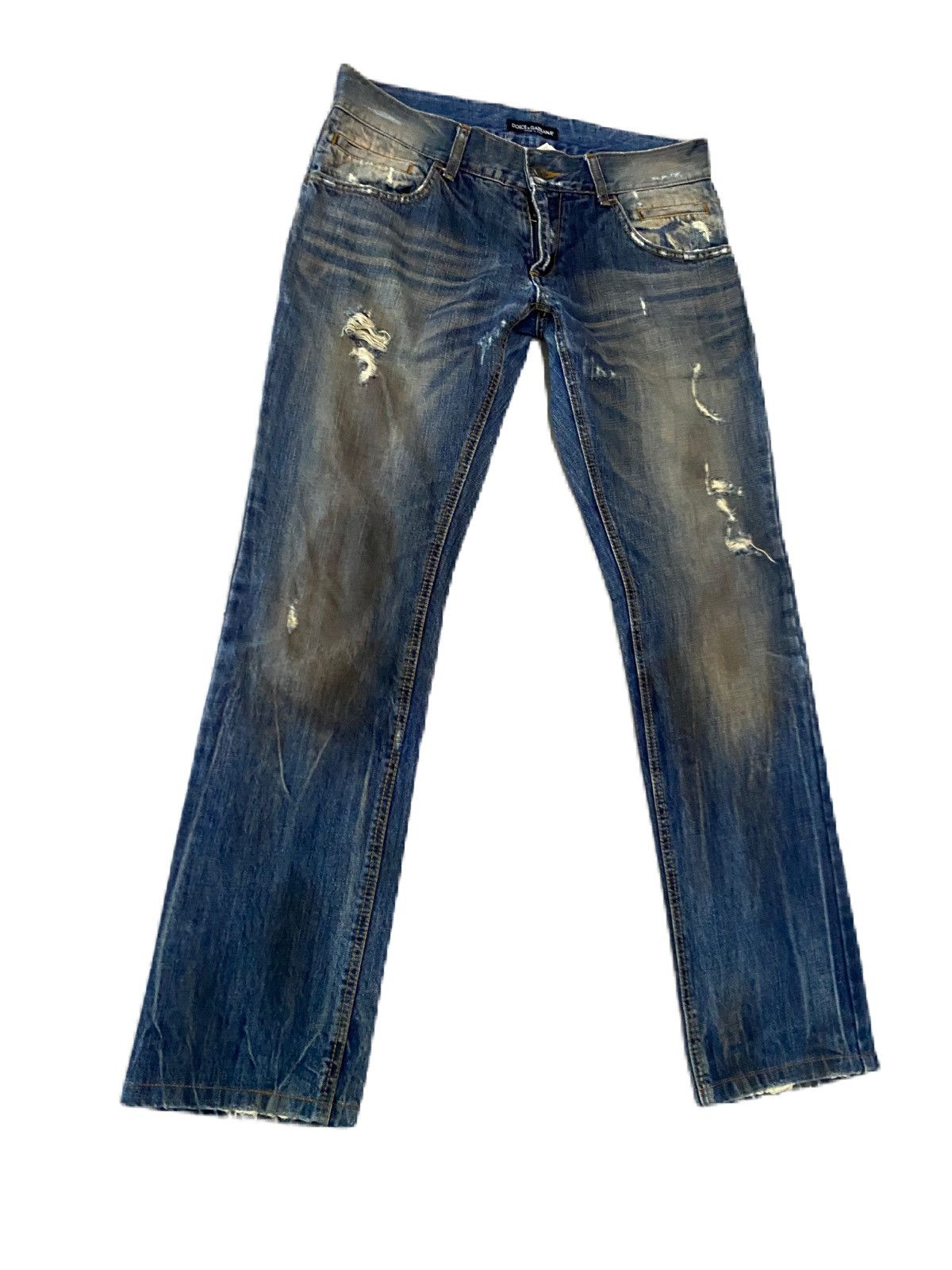Dolce & Gabbana DOLCE & GABBANA DISTRESS DENIM RIPPED DESIGN Size US 32 / EU 48 - 3 Thumbnail