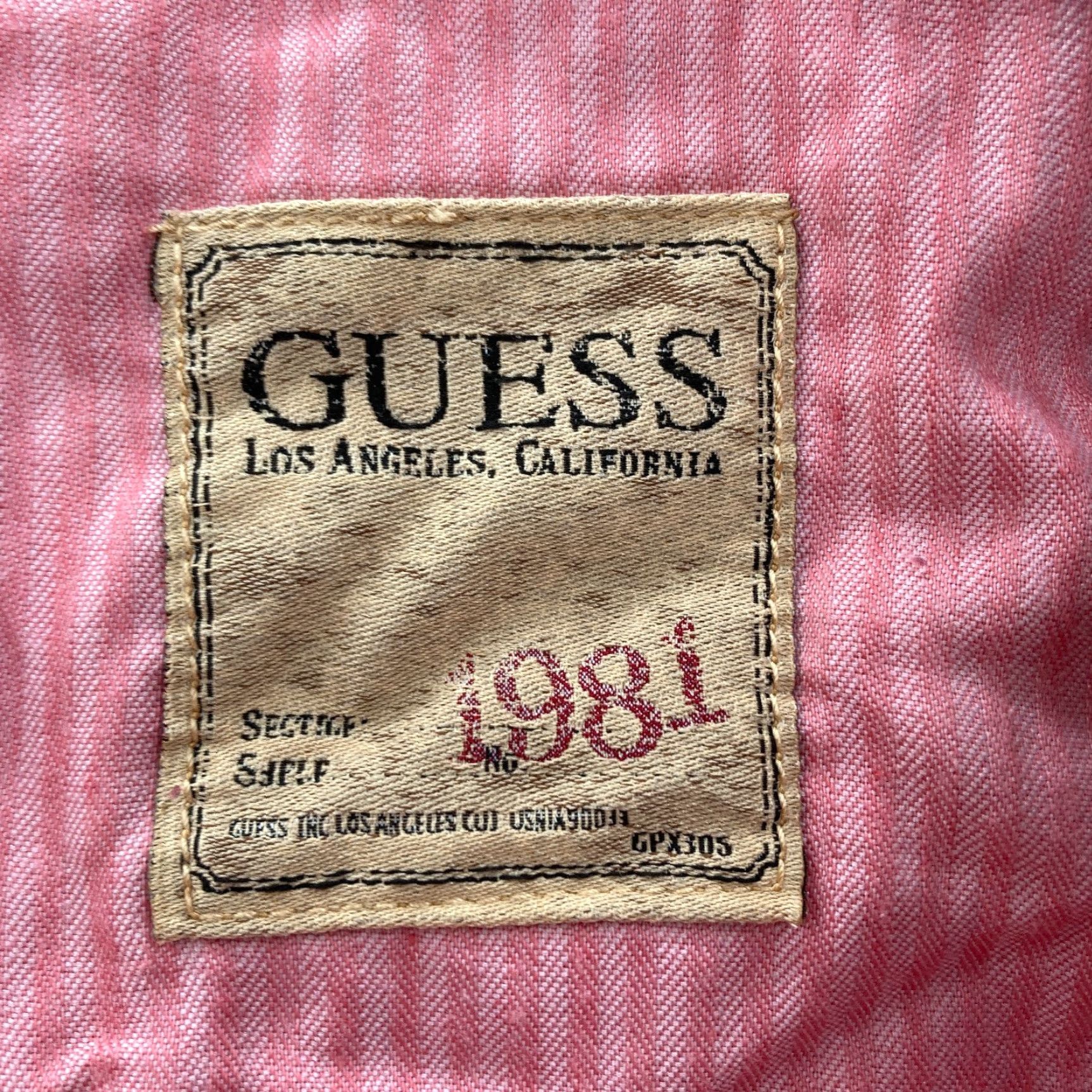 Guess GUESS Jeans Mens 31x31 Lincoln Slim Straight Pink Denim Low Rise Medium Wash Distressed 5-Pocket Size US 31 - 6 Thumbnail